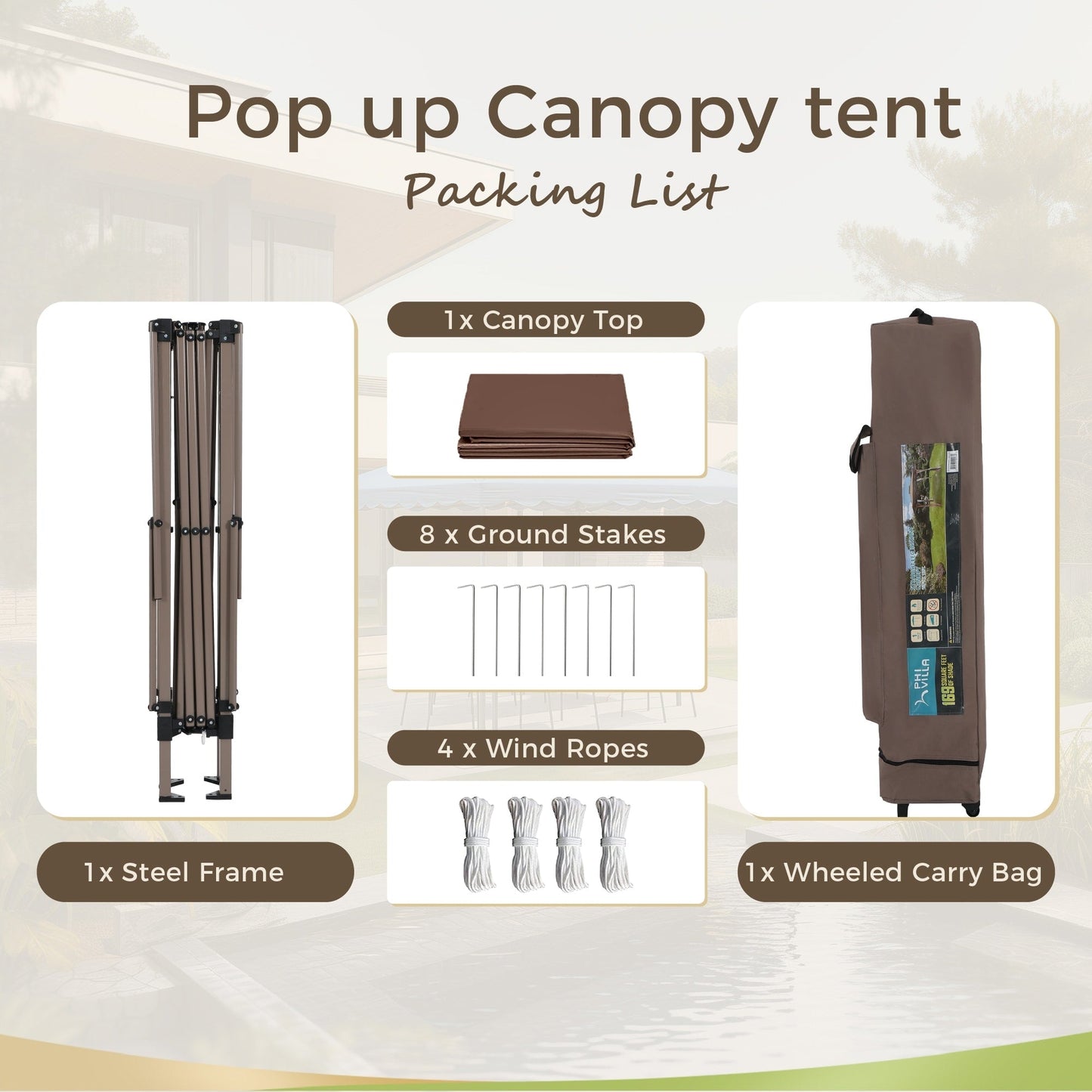 Gazebo de jardin renforcé escamotable avec rideau d'angle élégant - 13 x 13 pi