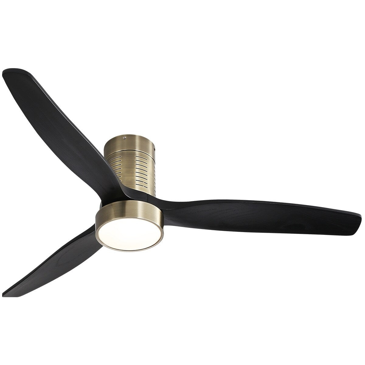 Ventilateur de plafond encastré de style campagnard de 52 pouces avec éclairage et télécommande, moteur CC réversible