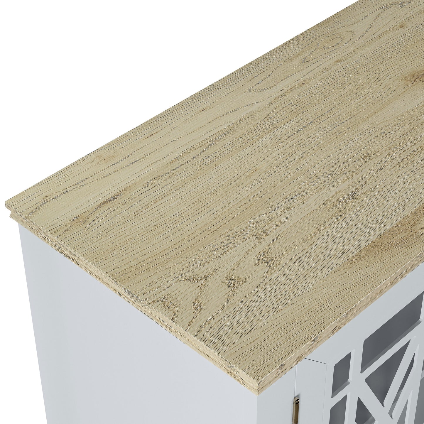 Buffet d'appoint de cuisine en bois de style vintage de 63 po de largeur