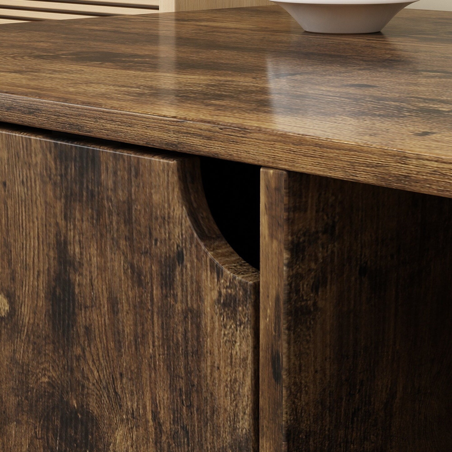 Dual-Compartment Cat Litter Box Enclosure Multi-Functional Furniture