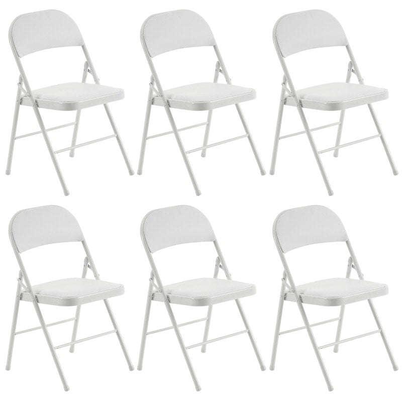 Elegant Foldable Iron & PVC Chairs for Convention & Exhibition White