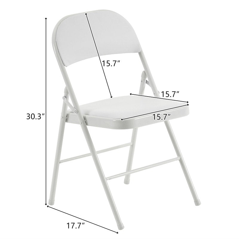 Elegant Foldable Iron & PVC Chairs for Convention & Exhibition White