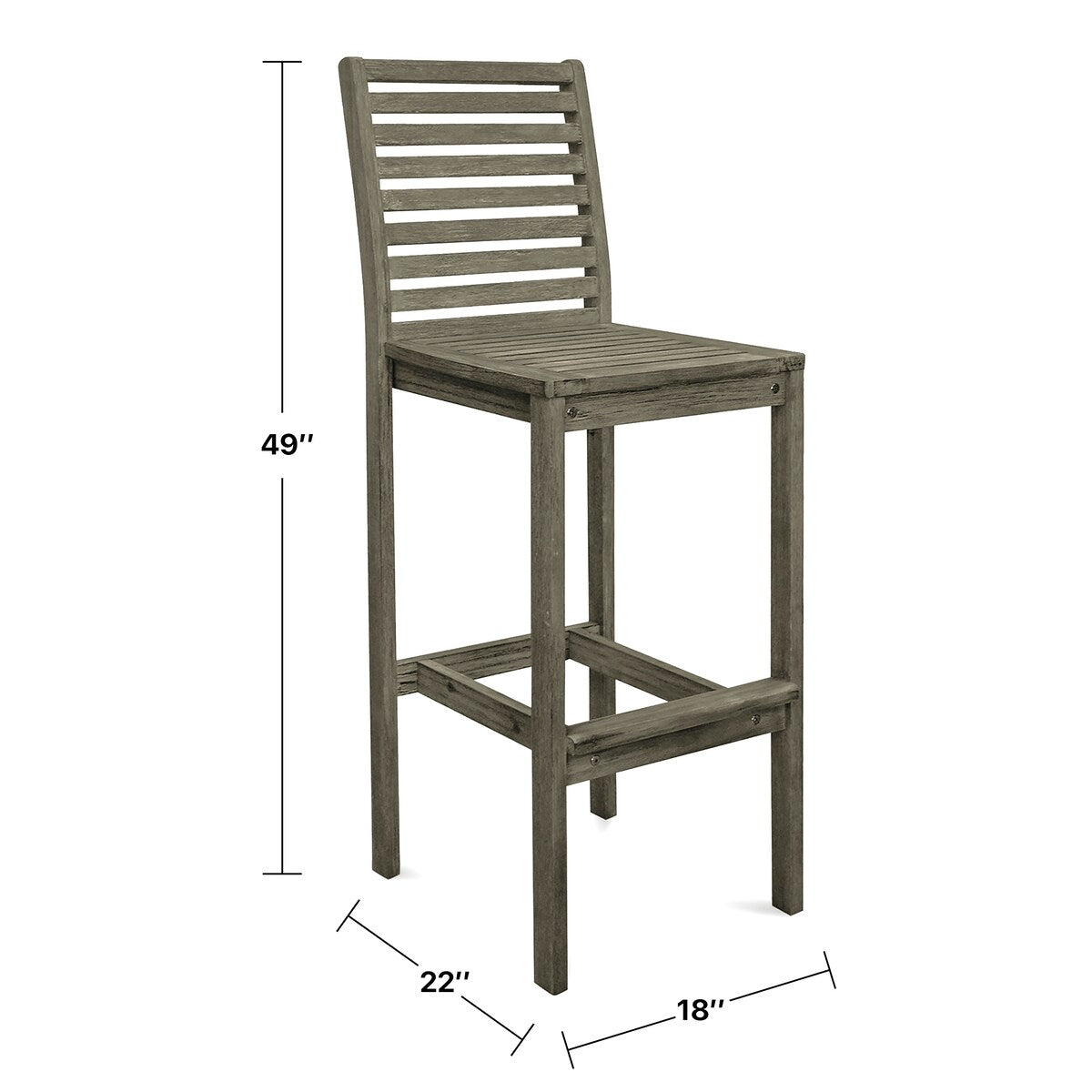 Emilio Wood Bar Table and Chair Dining Set
