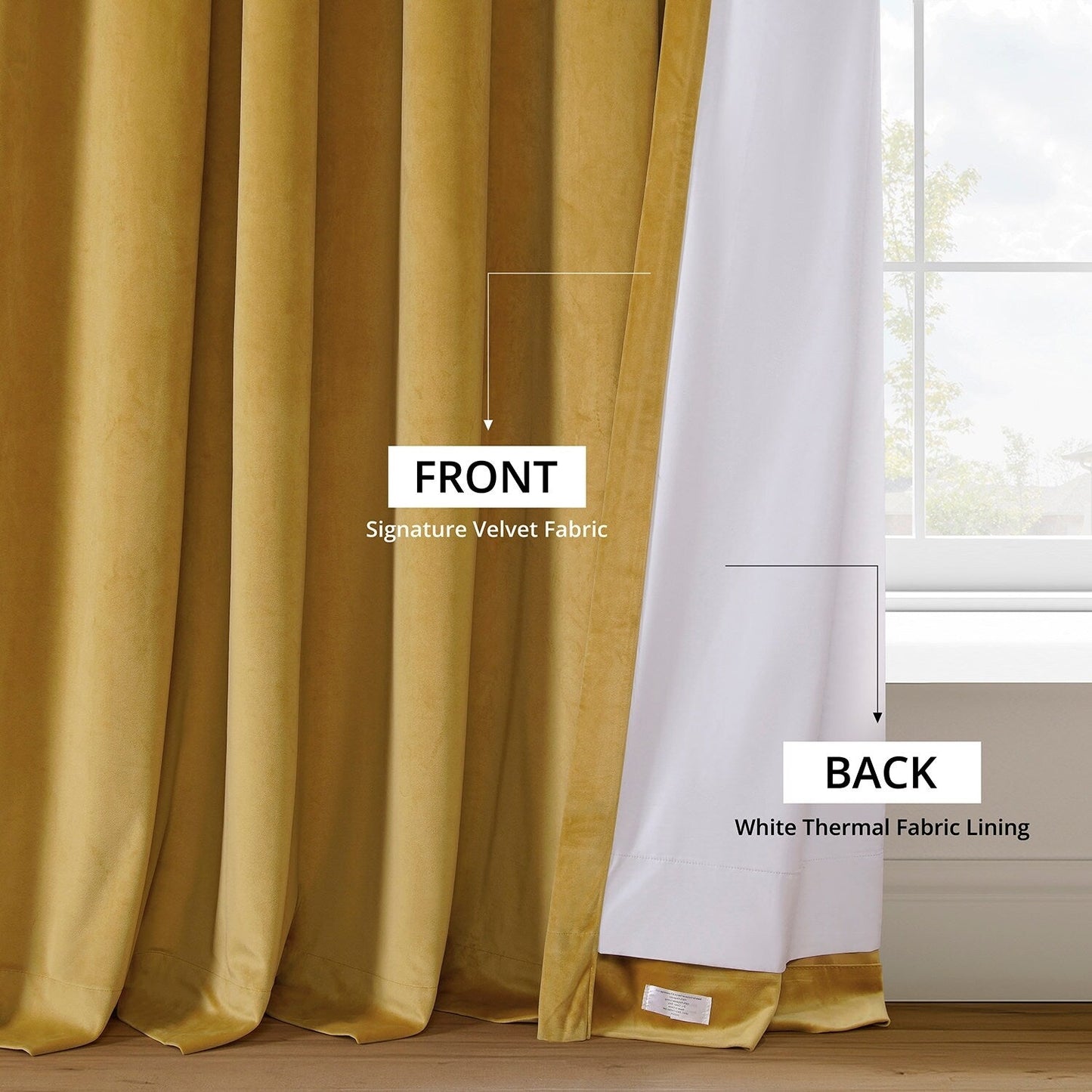Exclusive Fabrics Signature Blackout Velvet Curtain (1 Panel)