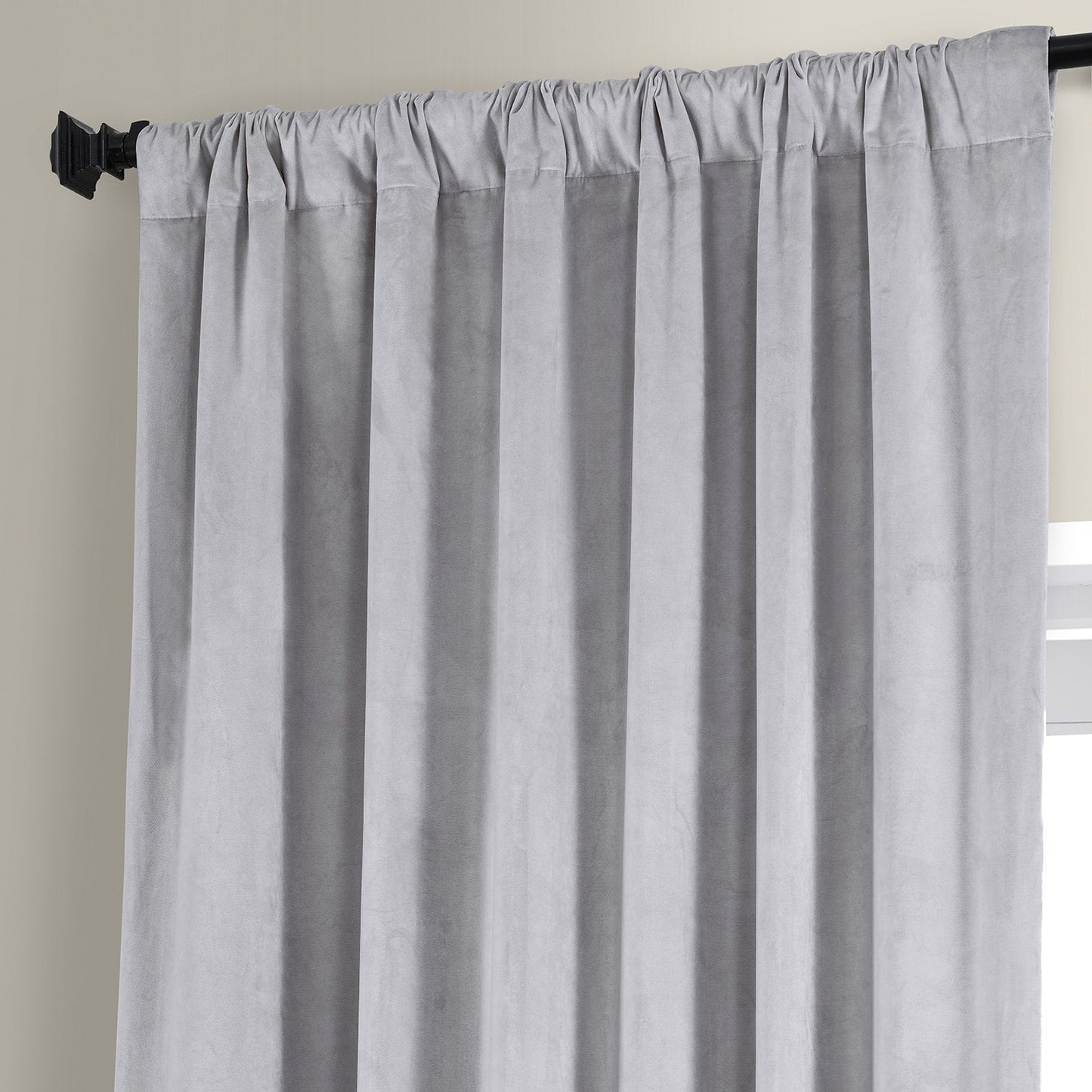 Exclusive Fabrics Signature Plush Velvet Hotel Blackout Curtains (1 Panel) - Luxury Soft Drapery for Light Control & Elegance