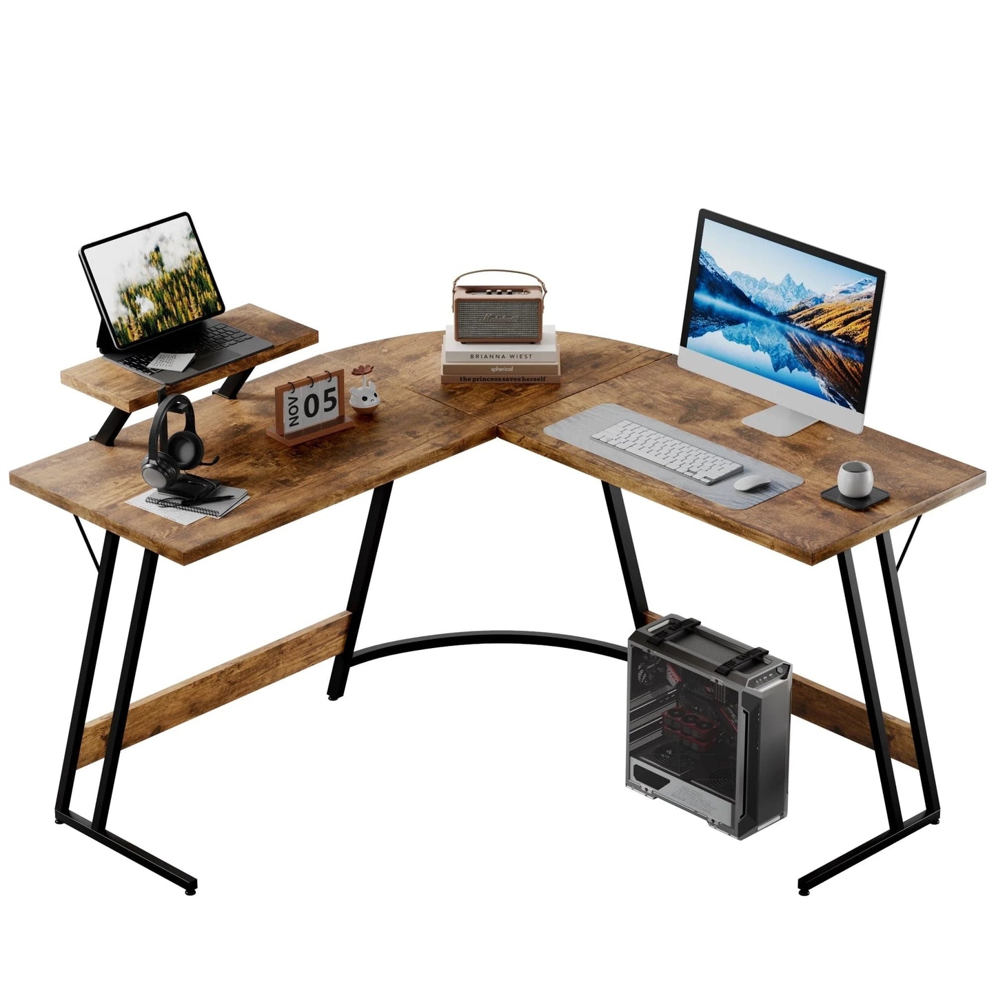 Homall L-Shaped Gaming Desk Computer Corner Desk Office Writing Desk