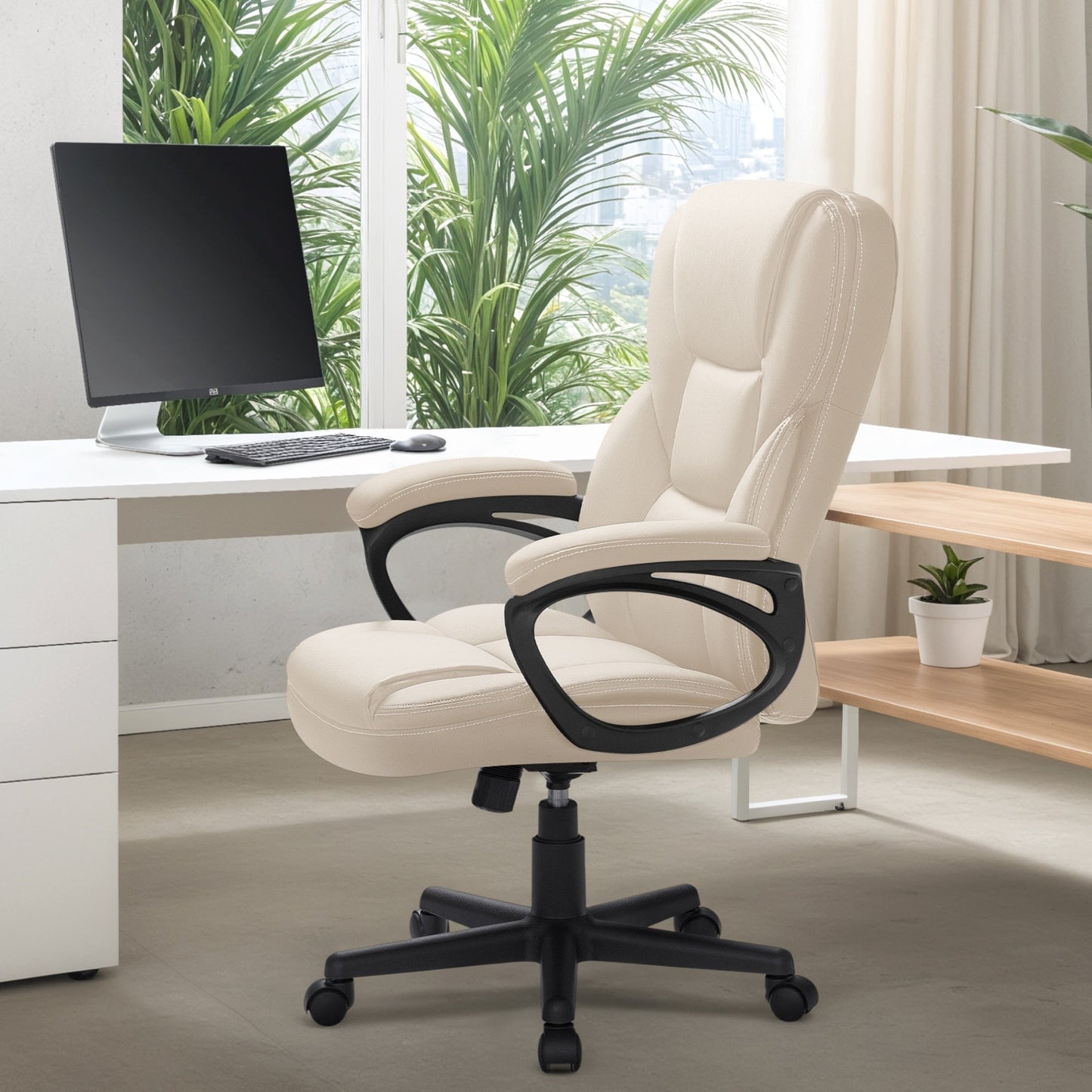 Chaise de bureau ergonomique Homall à dossier haut