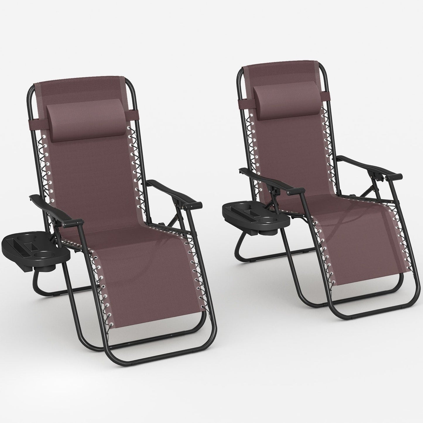 Homall Patio Zero Gravity Chair Lawn Lounge Chair with Pillow Set of 2