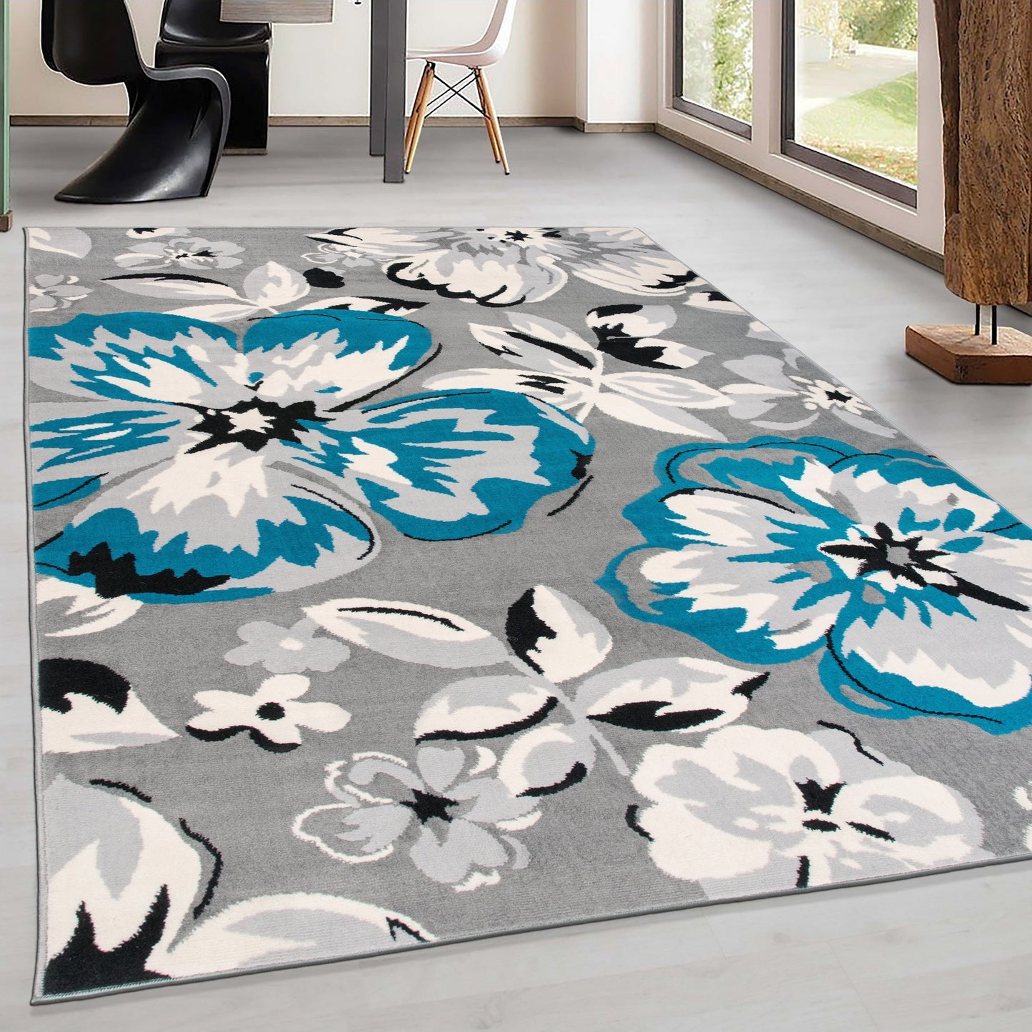 World Rug Gallery Modern Floral Design Area Rug