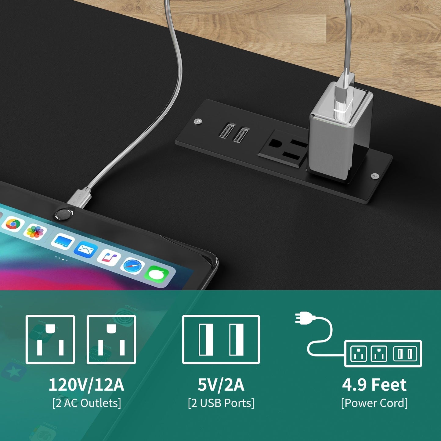 Ensemble de 2 tables de chevet avec station de charge Table d'appoint avec 2 tiroirs avec ports et prises USB Table de chevet