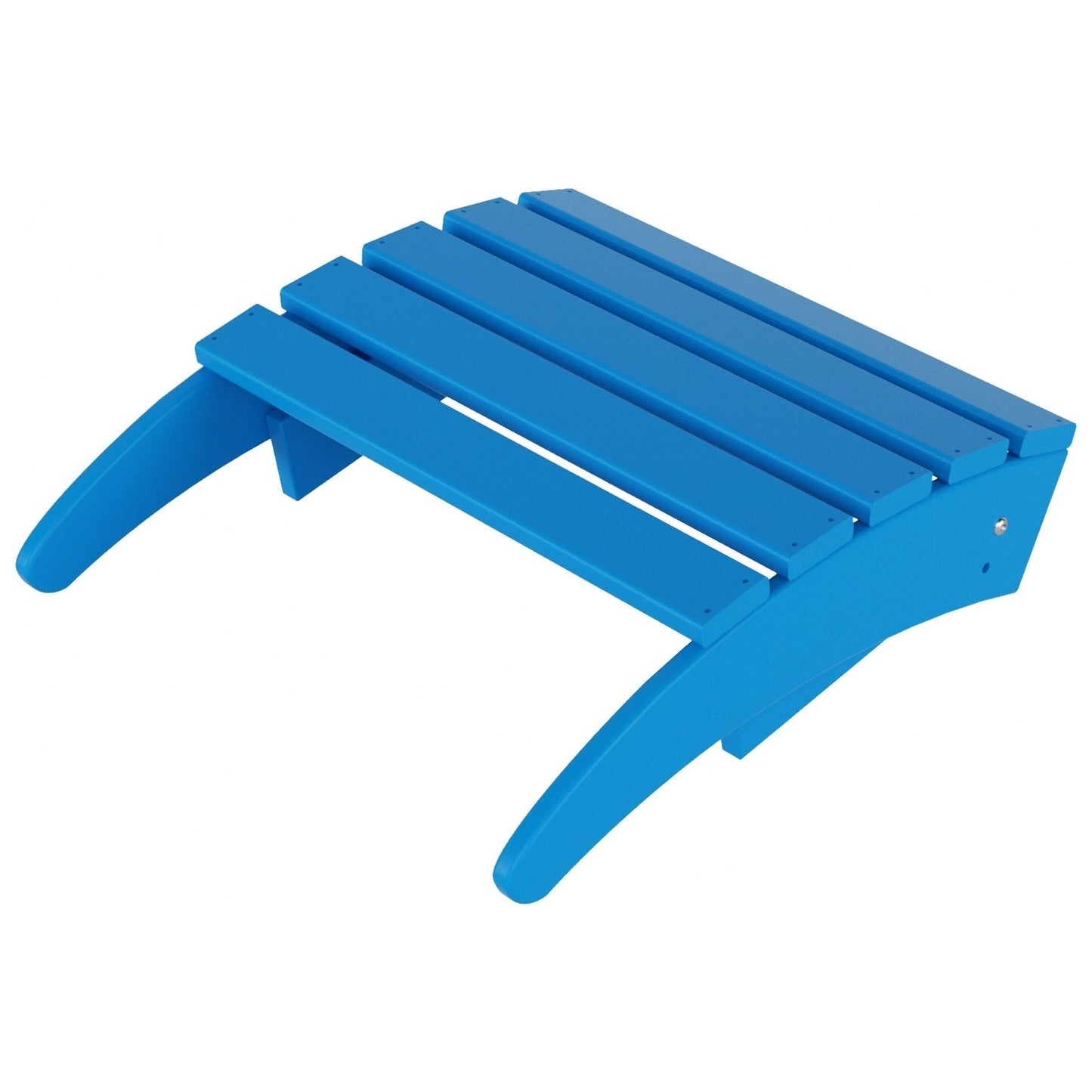 Chaise Adirondack pliable Polytrends Laguna en PEHD pour terrasse extérieure toutes saisons avec pouf (ensemble 2 pièces)