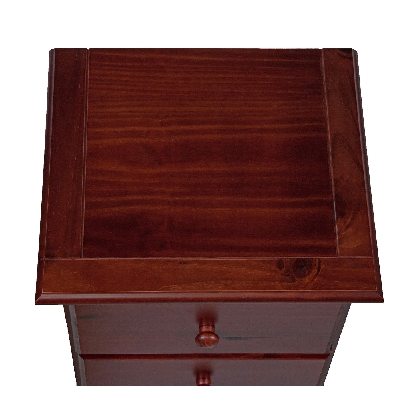 Table de chevet 3 tiroirs 100 % bois massif de Palace Imports avec boutons en métal ou en bois