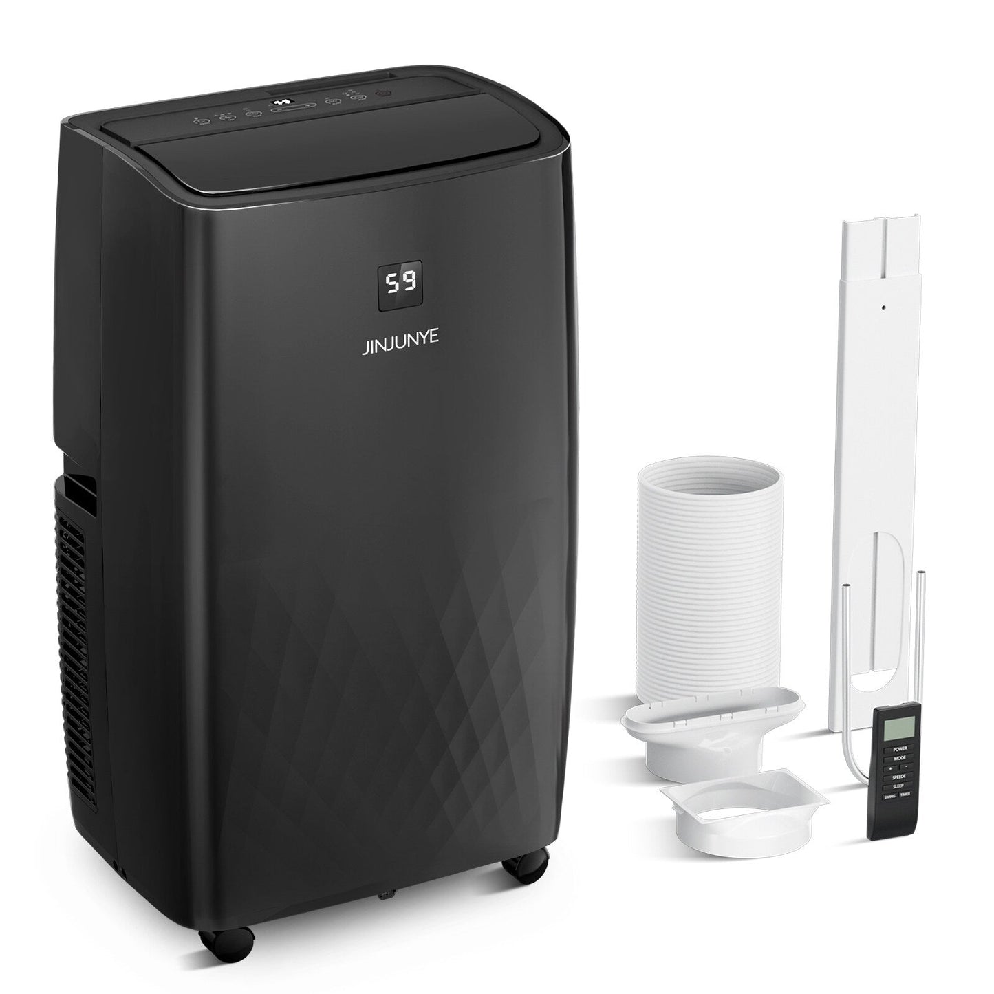 Climatiseur portatif avec chauffage – 12 000 BTU de refroidissement et 10 000 BTU de chauffage pour pièces jusqu'à 700 pi²