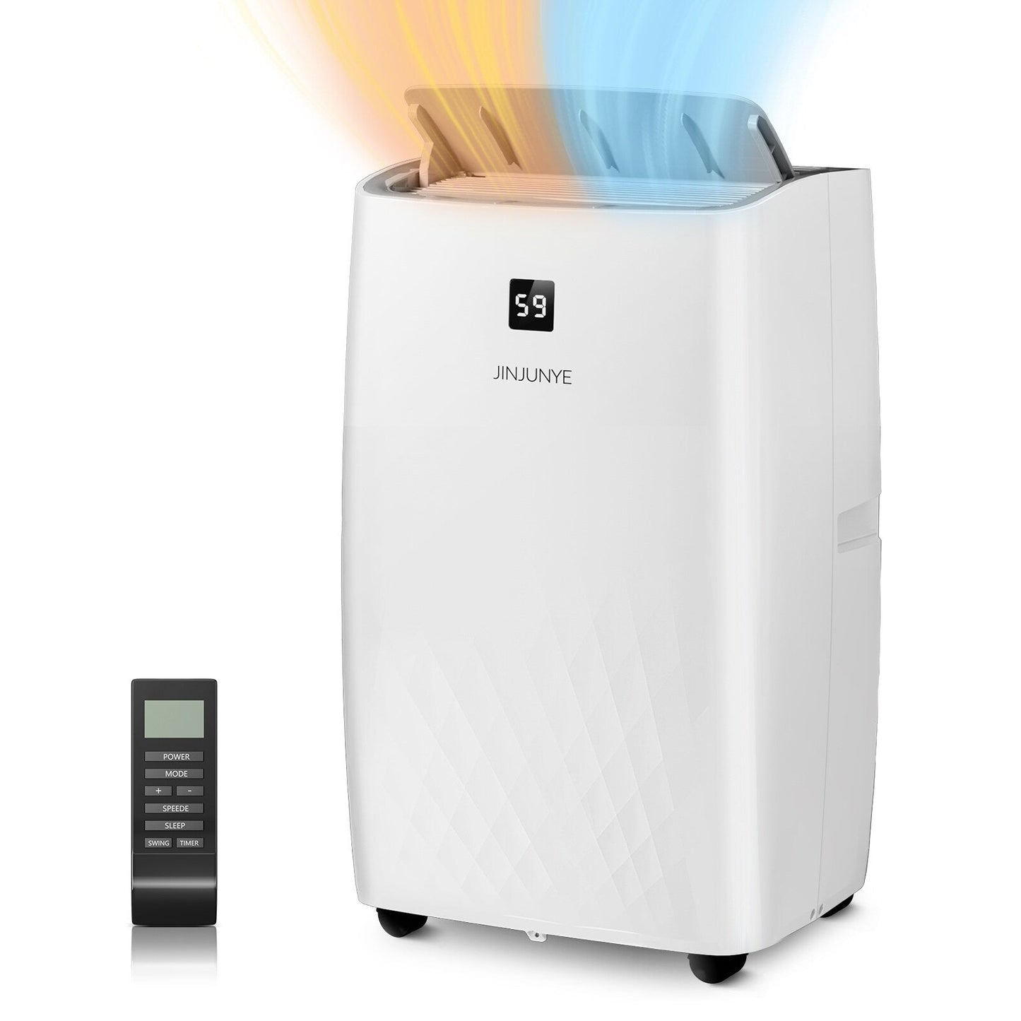 Climatiseur portatif avec chauffage – 12 000 BTU de refroidissement et 10 000 BTU de chauffage pour pièces jusqu'à 700 pi²