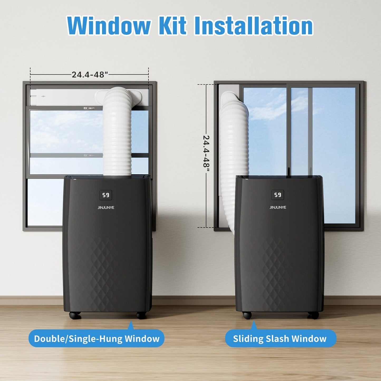 Climatiseur portatif avec chauffage – 12 000 BTU de refroidissement et 10 000 BTU de chauffage pour pièces jusqu'à 700 pi²