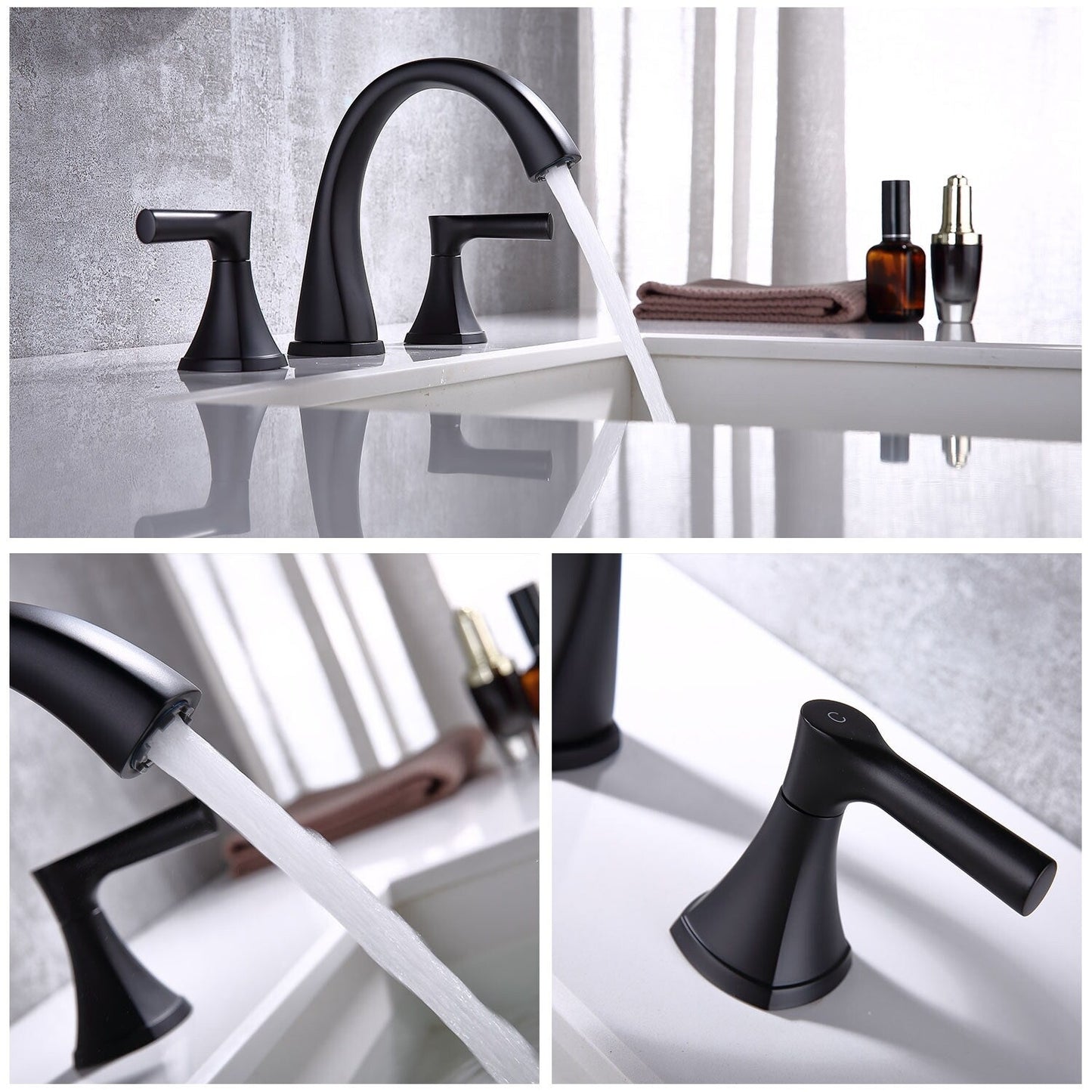 Proox 8 Widespread Bathroom SpotShield Basin Faucet w/ Drain Assembly