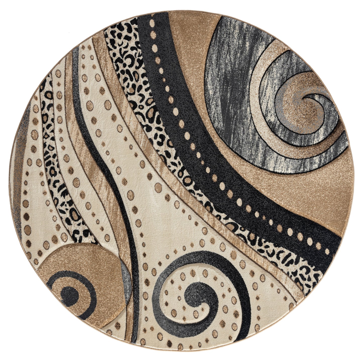 Rhodes Collection Abstract Swirl Area Rug