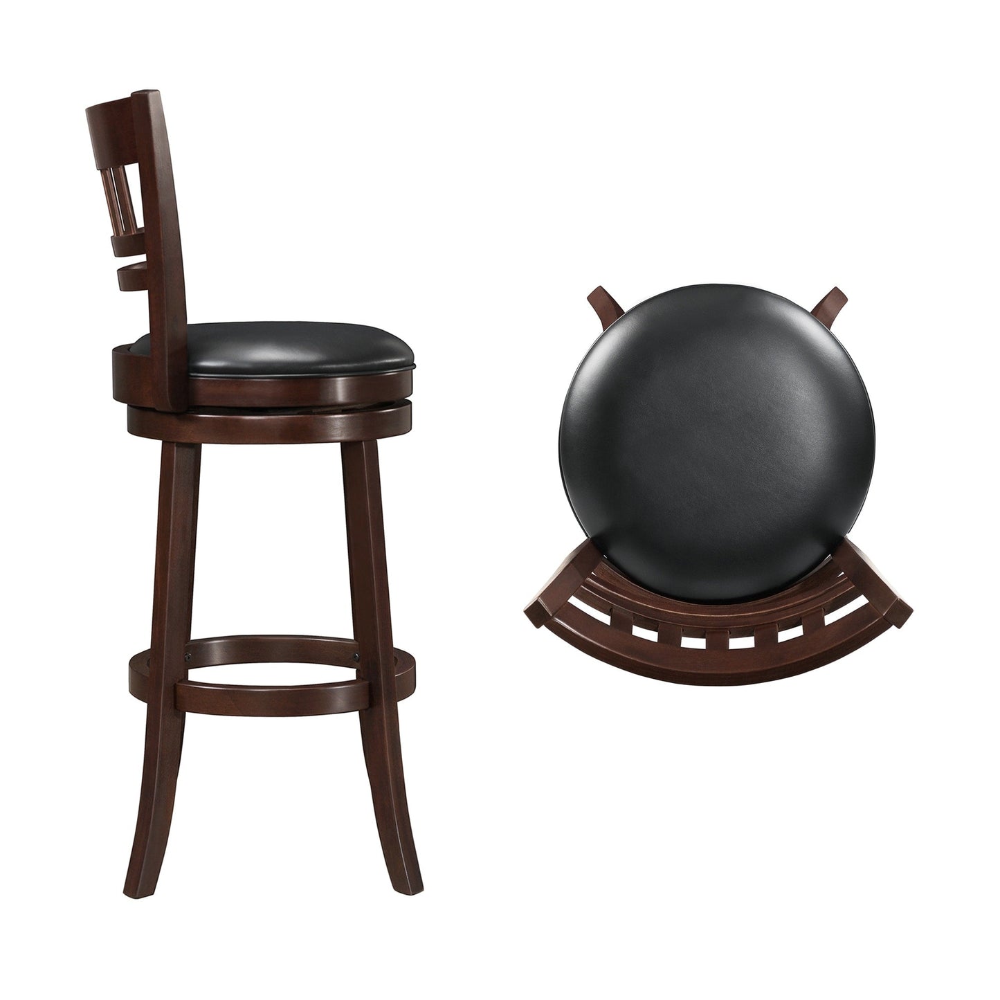 Rovinj Upholstered Back Swivel Bar Stool - Barstool