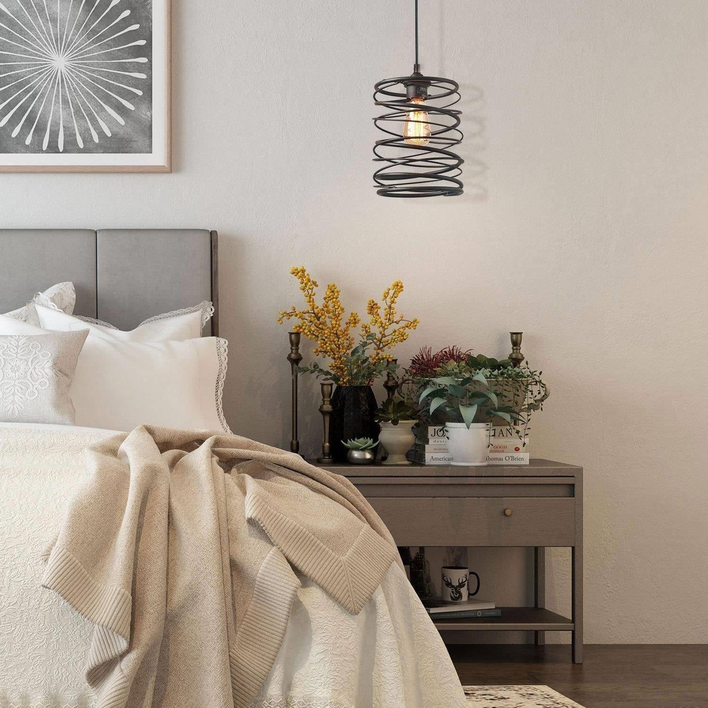 The Gray Barn Farmhouse 1-Light Pendant Light for the Kitchen Island Dining Room