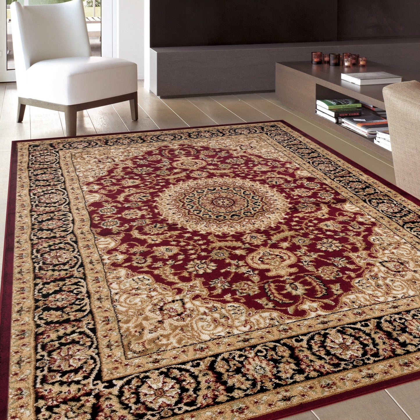 World Rug Gallery Traditional Oriental Medallion Area Rug
