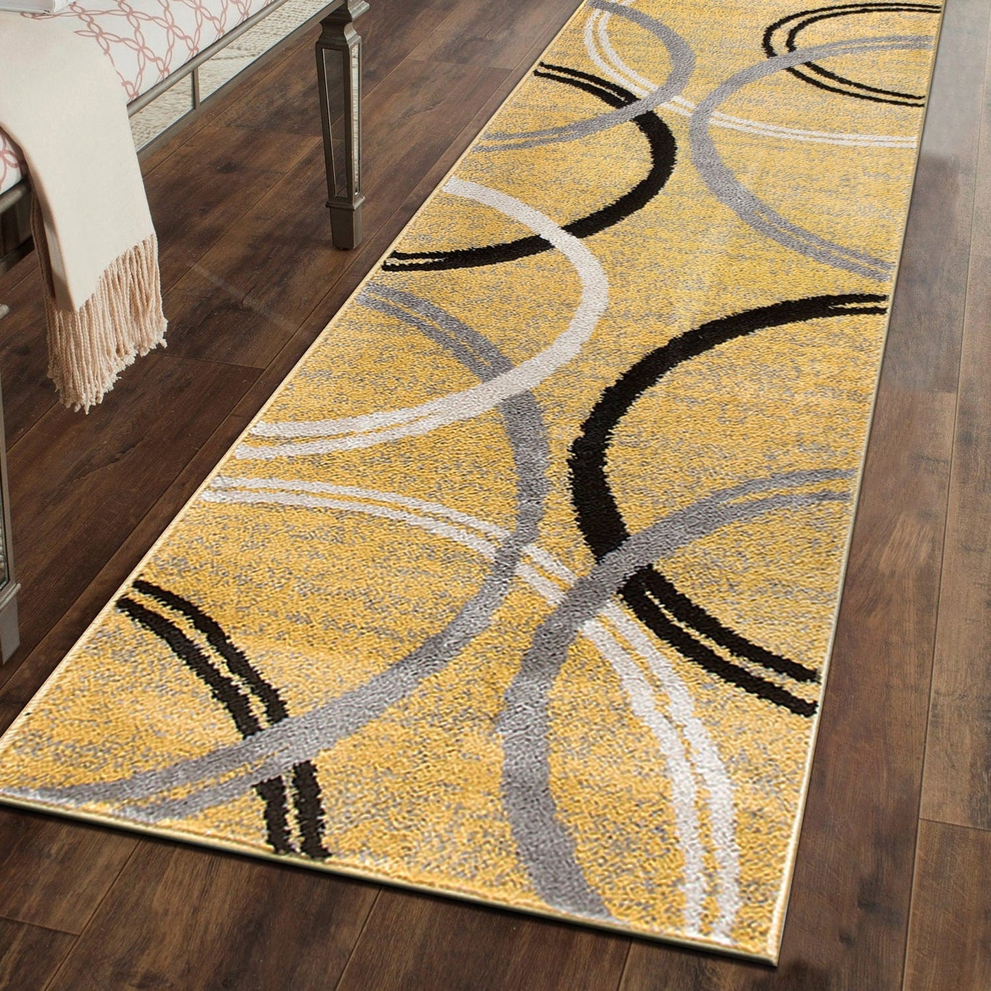 World Rug Gallery Contemporary Abstract Circles Design Area Rug