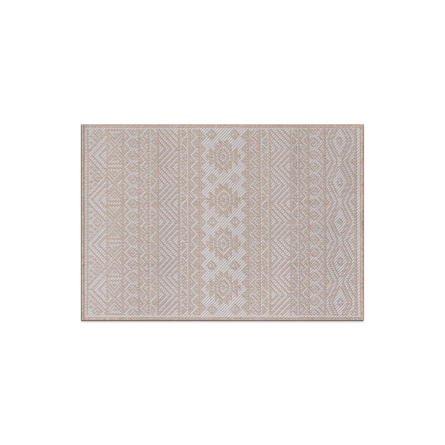 World Rug Gallery Distressed Geometric Bohemian Textured Flat Weave Indoor/Outdoor Area Rug