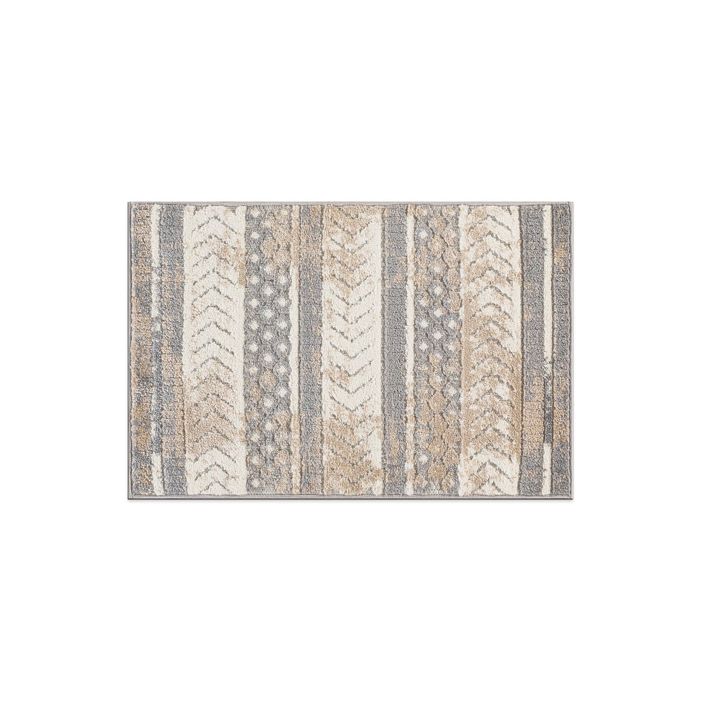 World Rug Gallery Distressed Geometric Indoor/Outdoor Area Rug