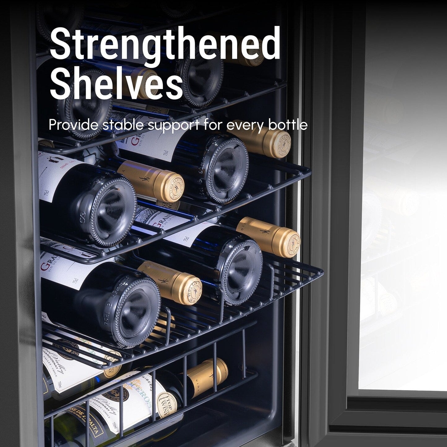 Réfrigérateur à vin/boissons 17 pouces, 20 bouteilles, pose libre, contrôle numérique de la température