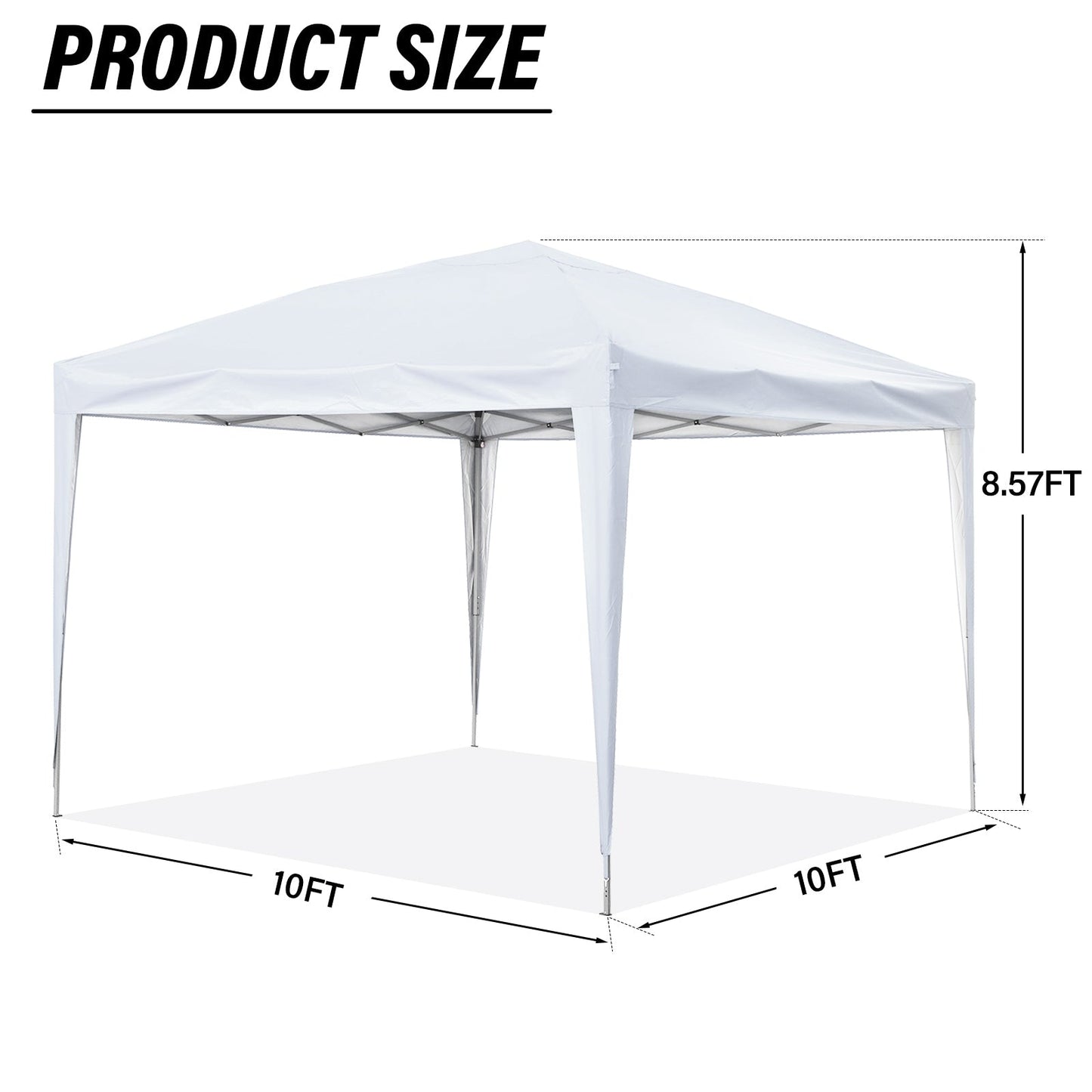 Zenova 10' x 10' Outdoor Pop Up Canopy Tent Patio Gazebo Party Wedding Tent