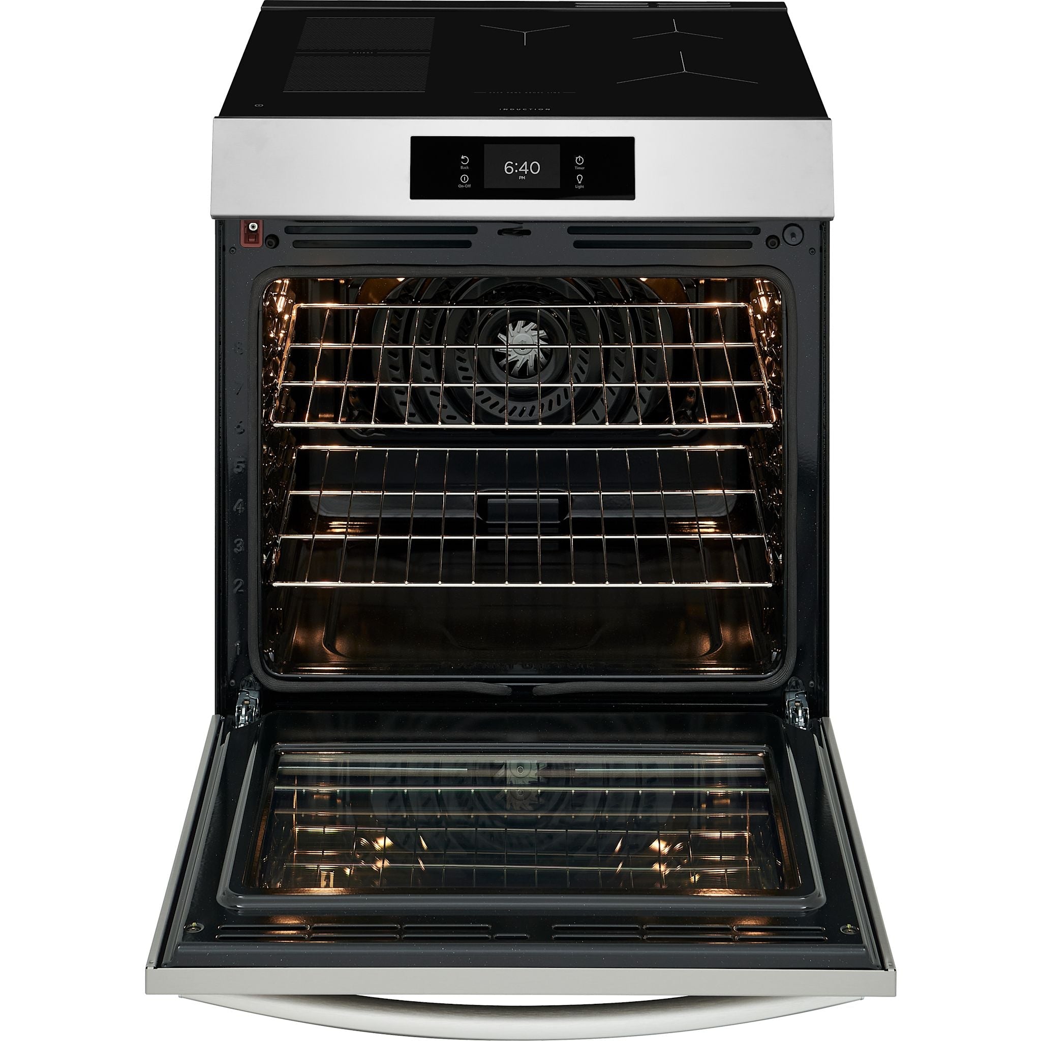 Cuisinière à induction Frigidaire Gallery de 30 po avec commandes frontales et four à pizza sur pierre – Acier inoxydable (GCFI307CBF)