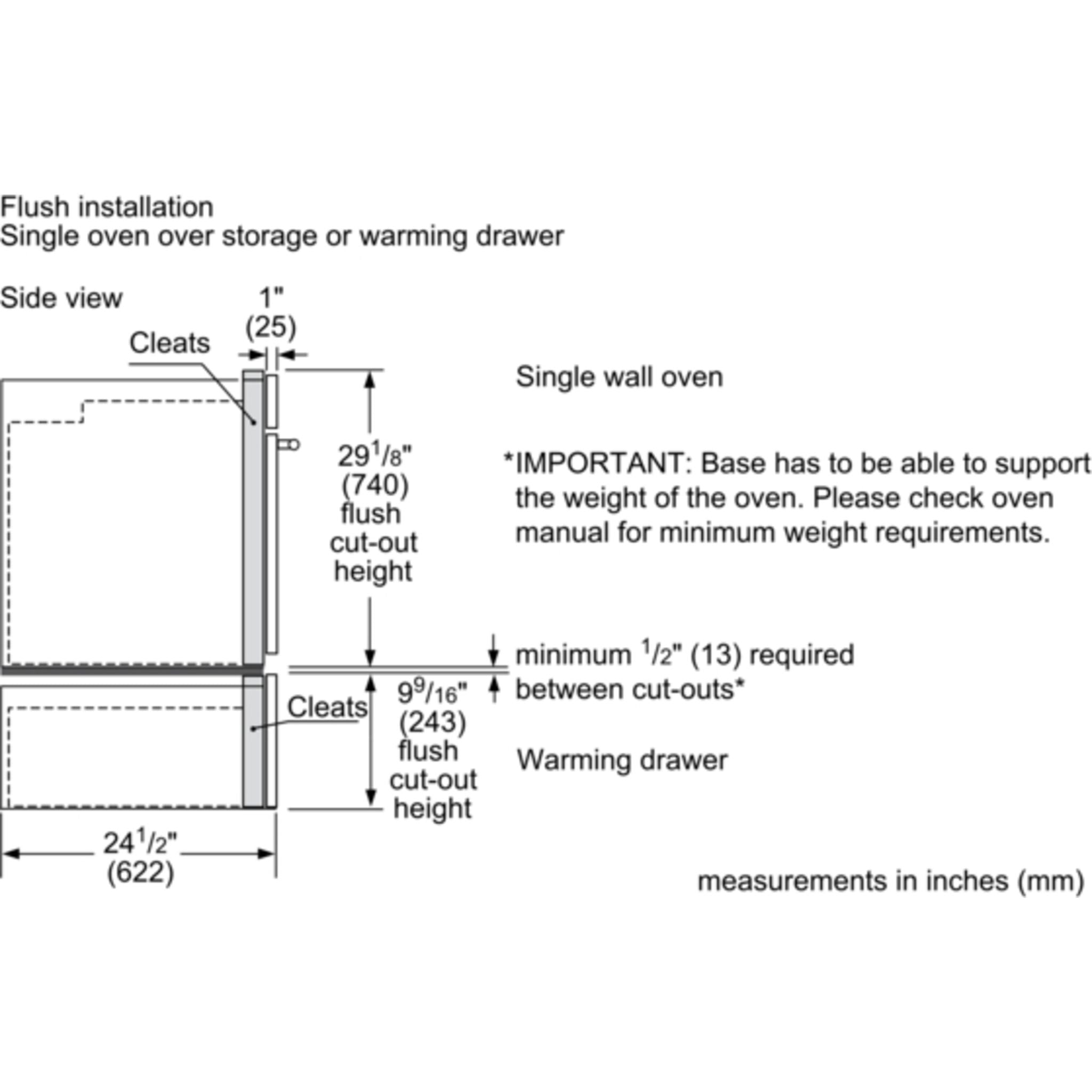 Four mural à convection Bosch 30 (HBLP451RUC) - Acier inoxydable