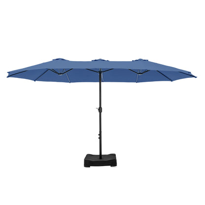 Parasol double extra large de 15 pieds pour patio double face de MAISON ARTS avec base incluse
