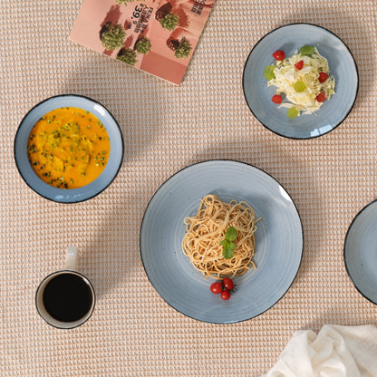 Dinewares Spin Wash Dinnerware Dish Set, Mugs, Salad and Dinner Plates and Bowls Sets, High Quality Dishes