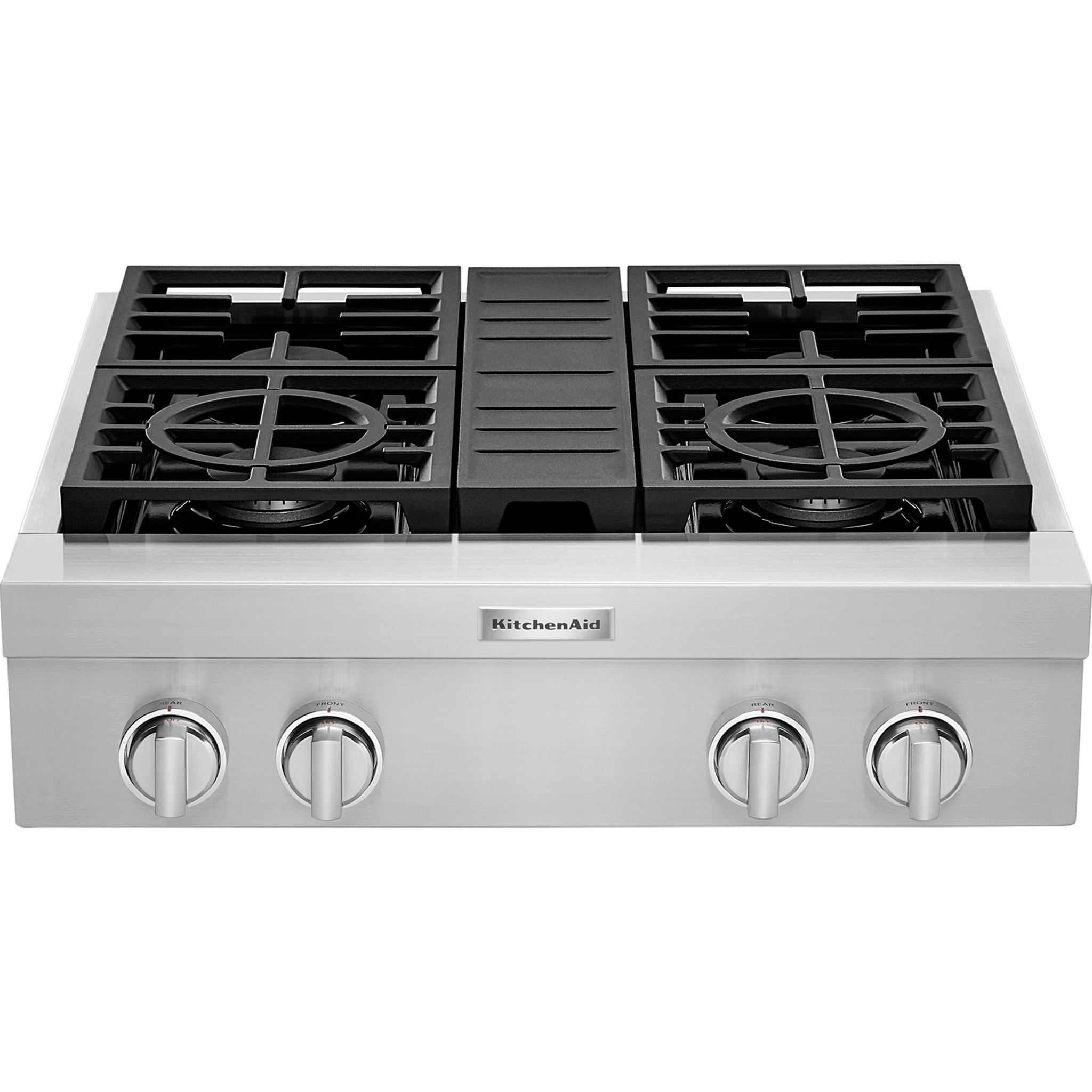 Table de cuisson à gaz KitchenAid 30 (KCGC500JSS) - Acier inoxydable