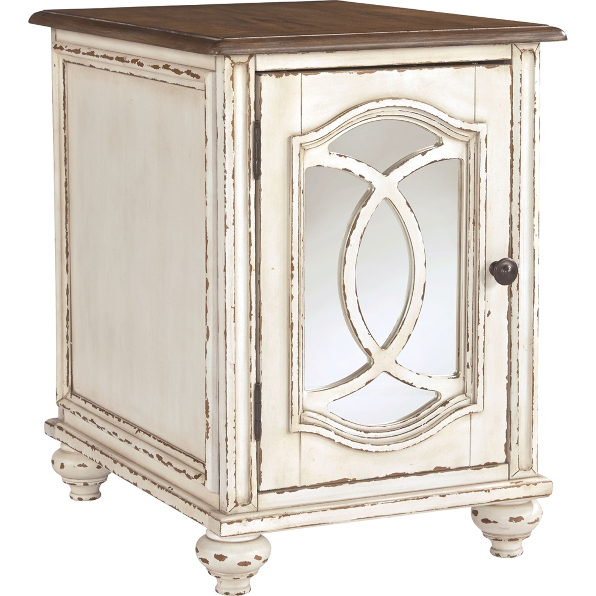 Table d'appoint Meinertz Chair - Blanc/Marron