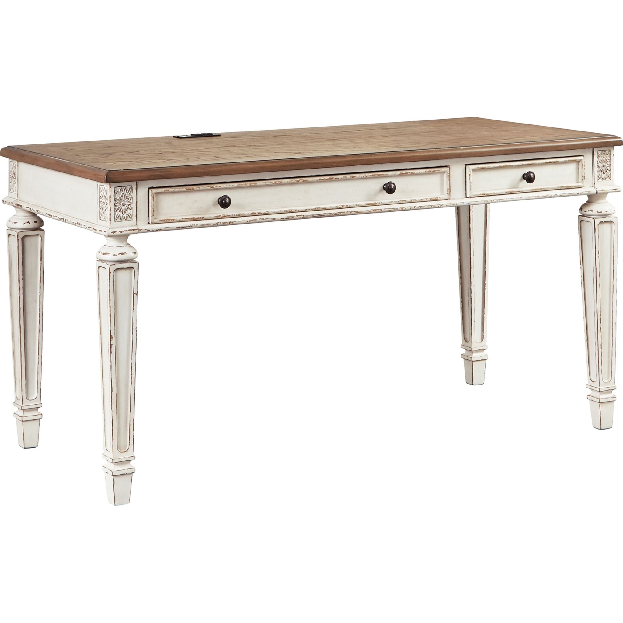 Bureau Realyn - Blanc/Marron