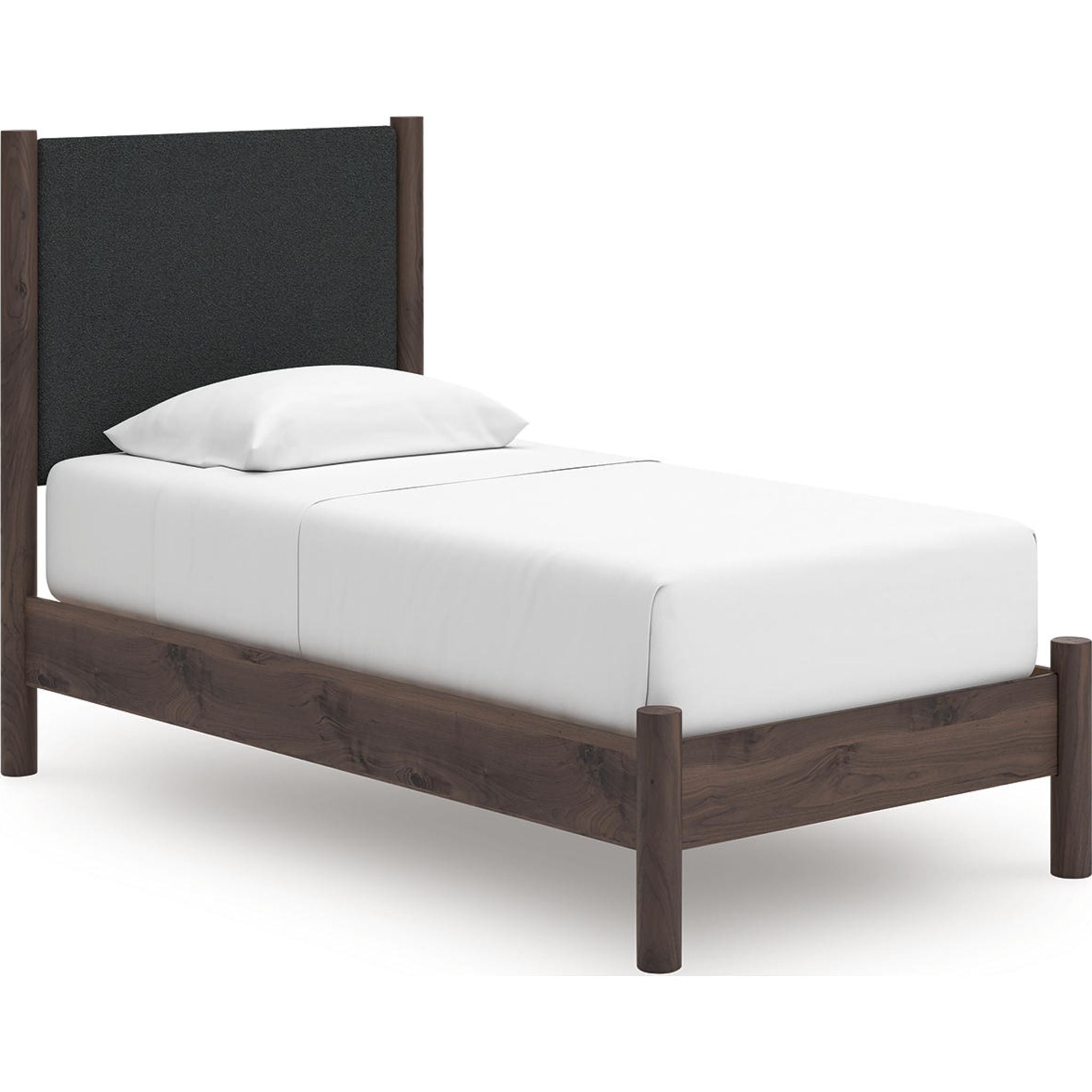 Lit plateforme double Pamytta - Marron