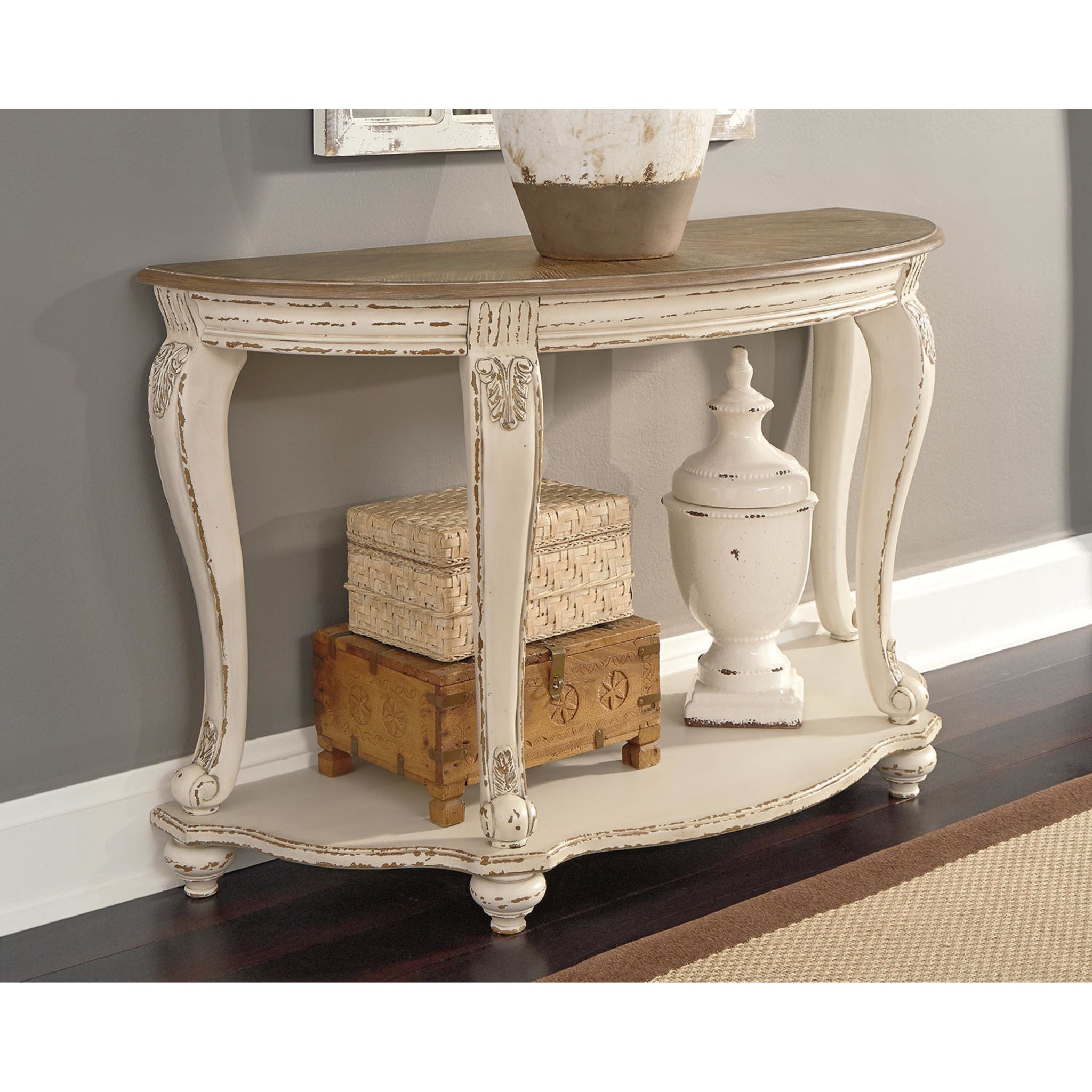 Table basse Meinertz - Blanc/Marron