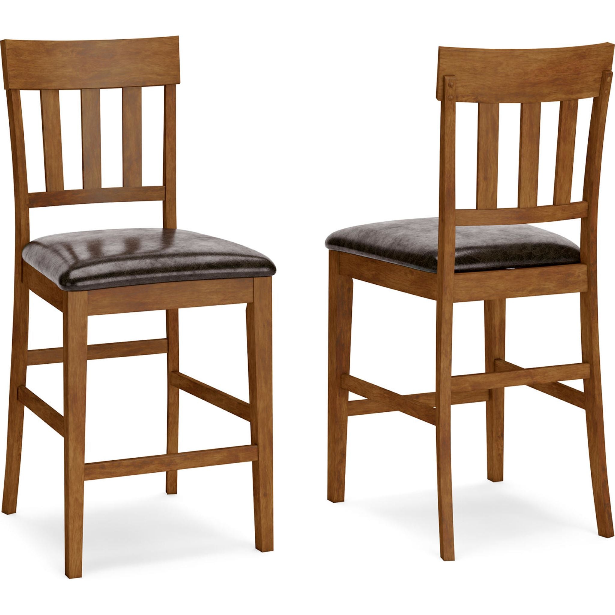 Tabouret de bar Ralene - Brun moyen - (D594-124)