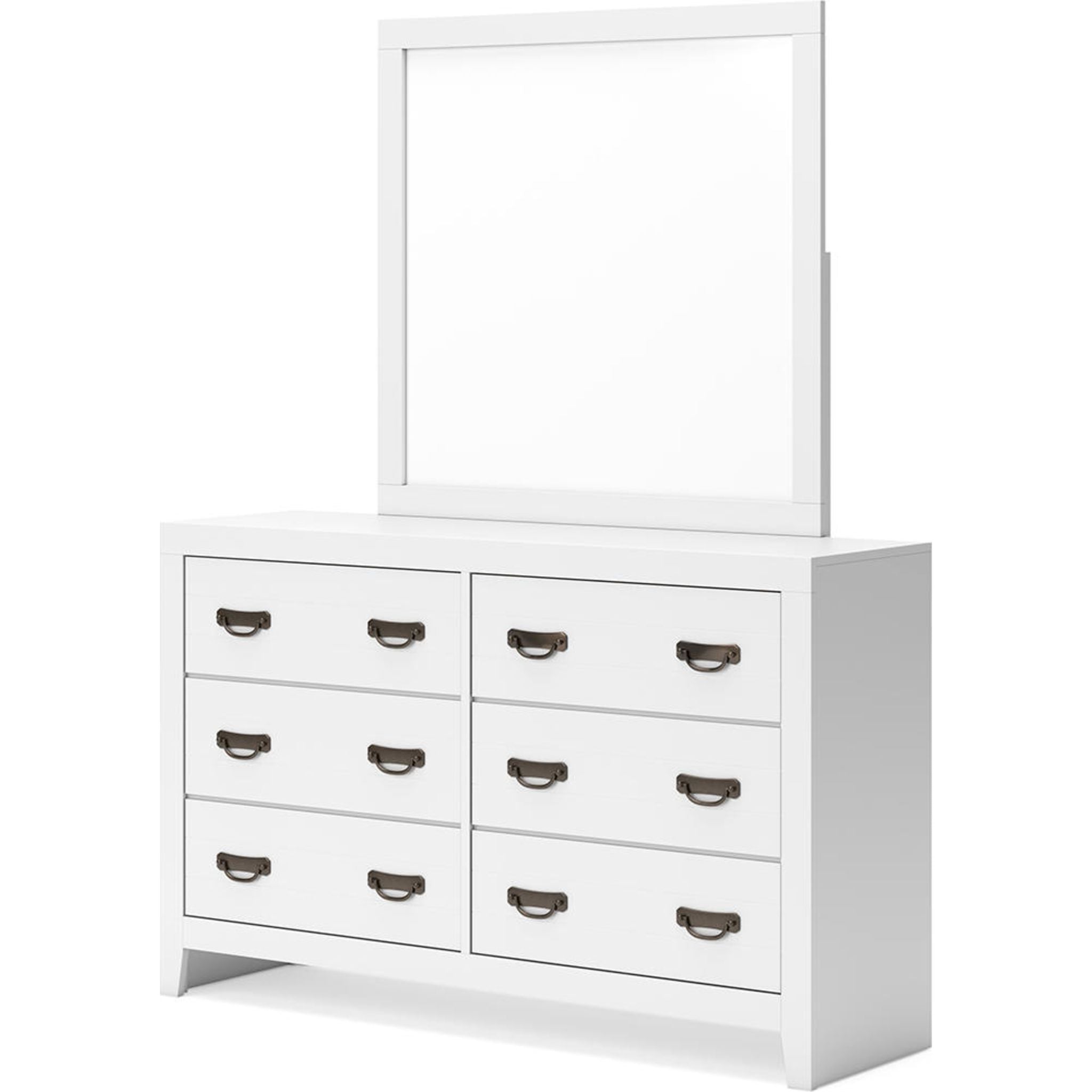 Chambre à coucher Binterglen 6 pièces avec deux lits simples - Blanc