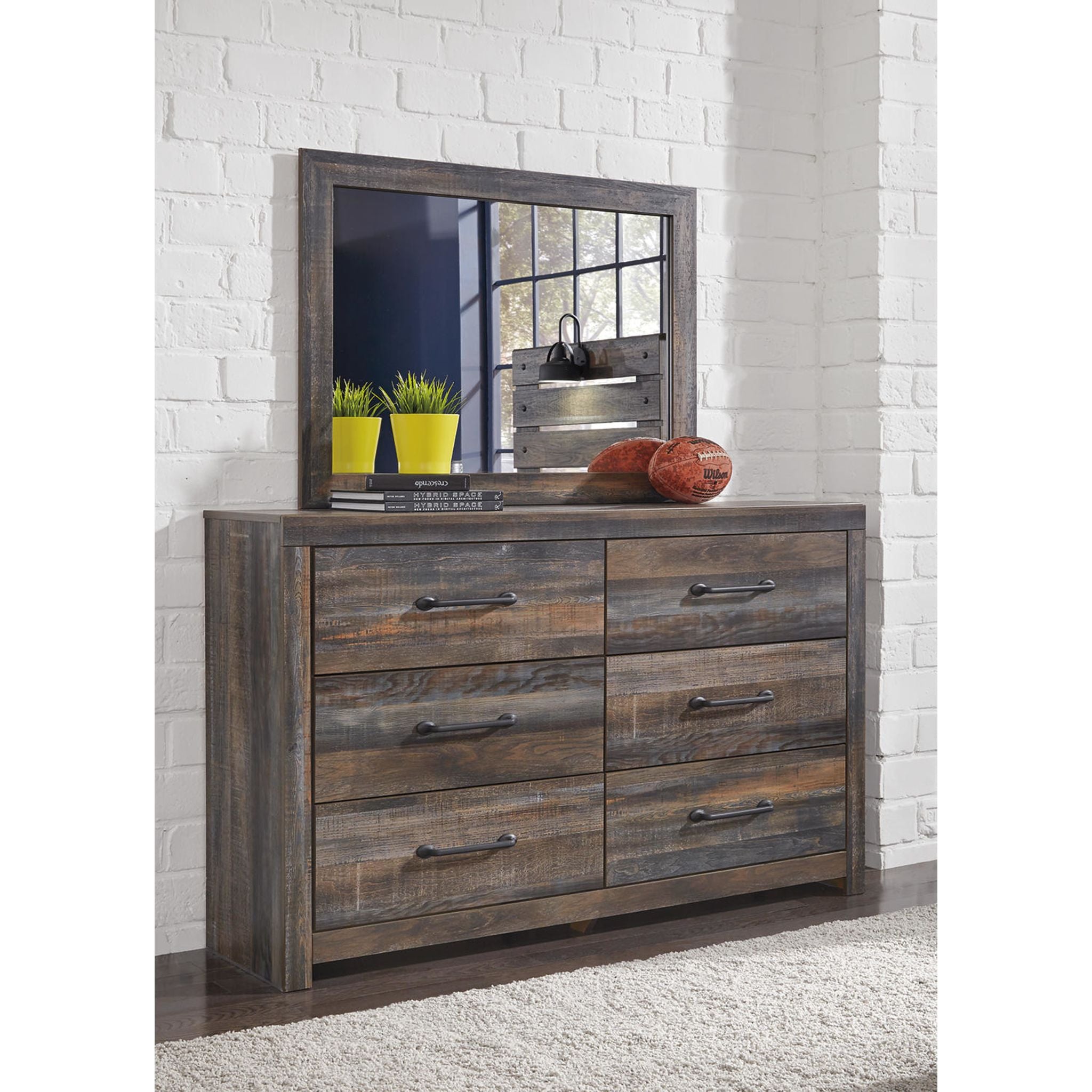 Chambre à coucher avec rangement Drystan 5 pièces pour très grand lit - Multi