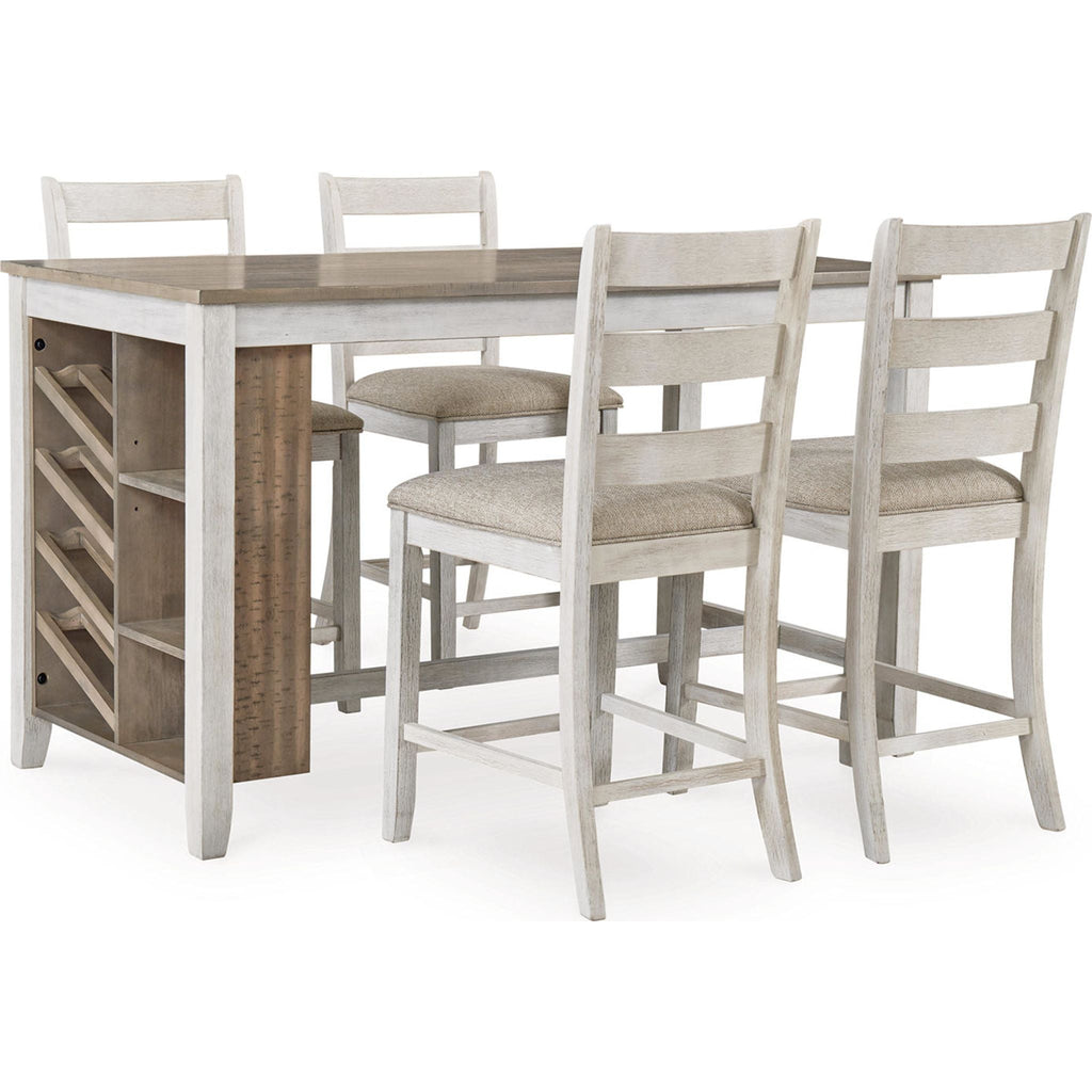 Table de bar Skempton - Blanc/marron clair - (D394-32)