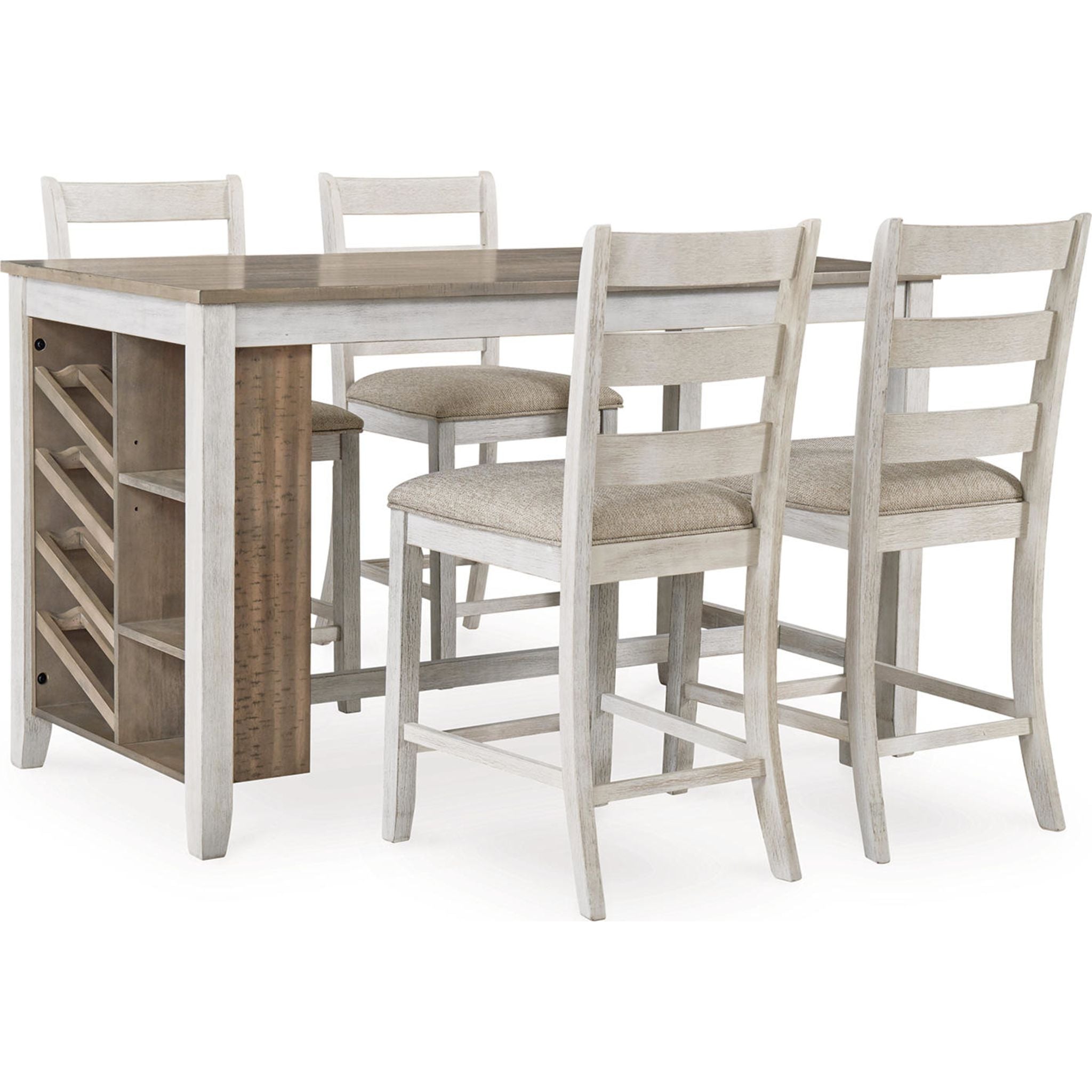 Table de bar Skempton - Blanc/marron clair - (D394-32)