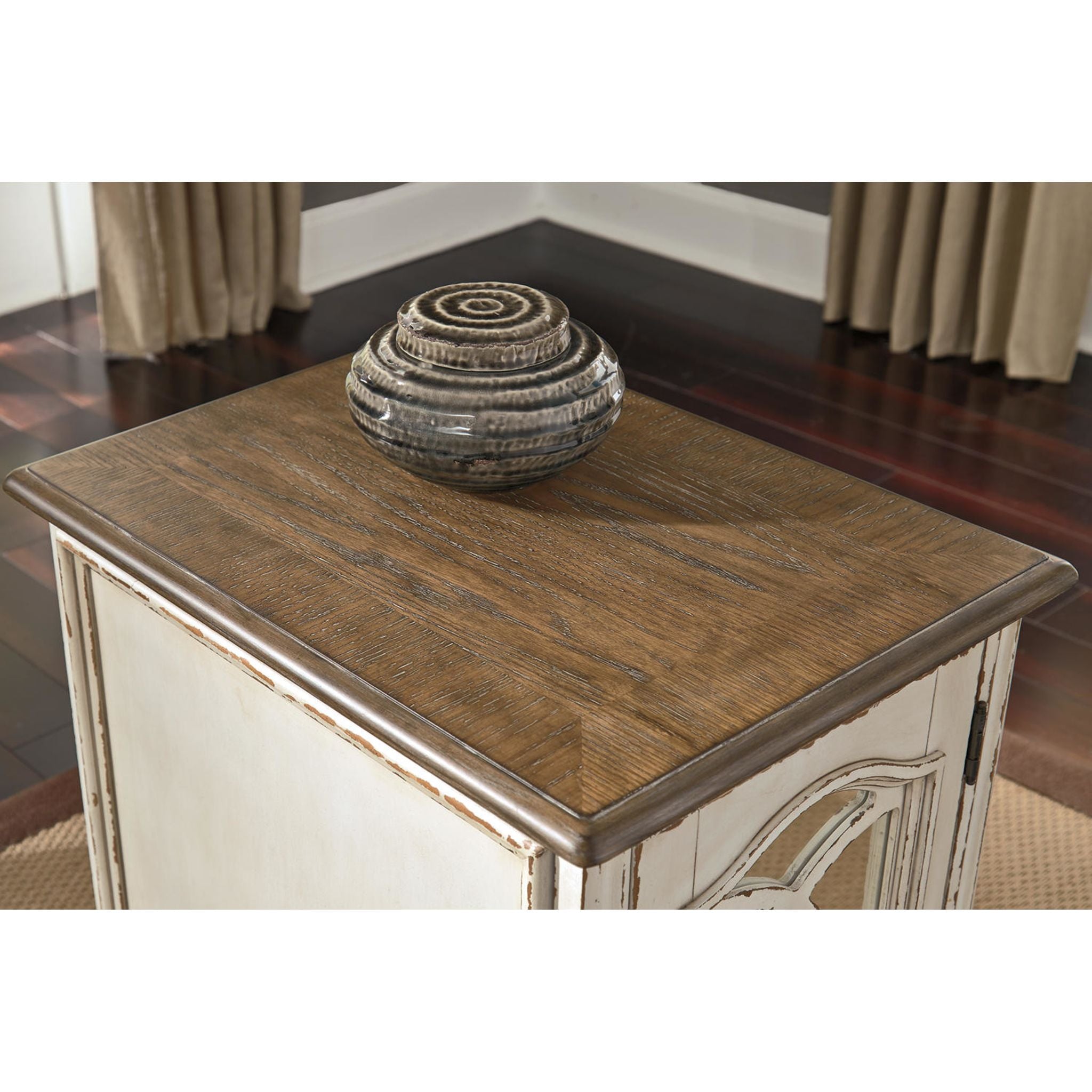 Table d'appoint Meinertz Chair - Blanc/Marron