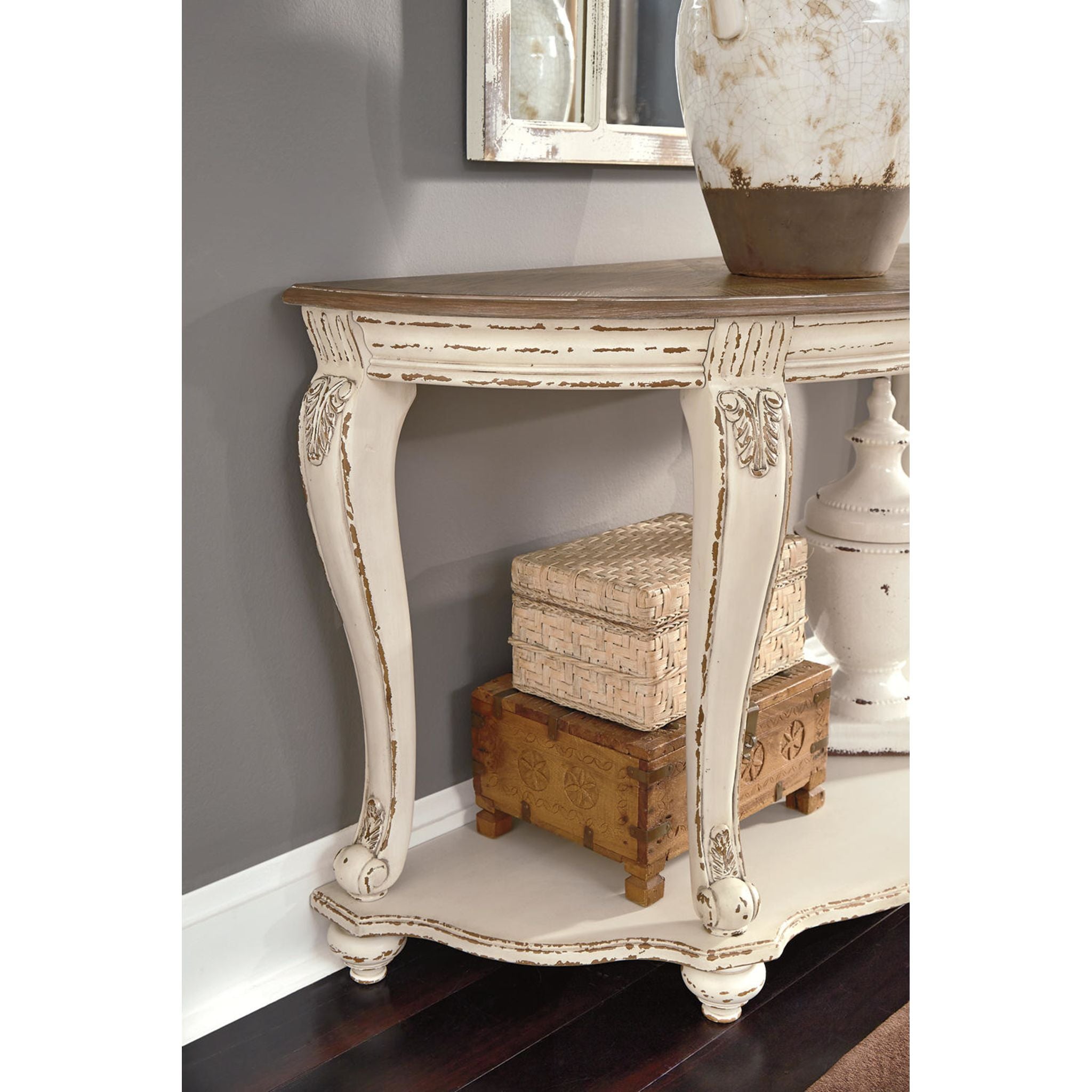 Table basse Meinertz - Blanc/Marron
