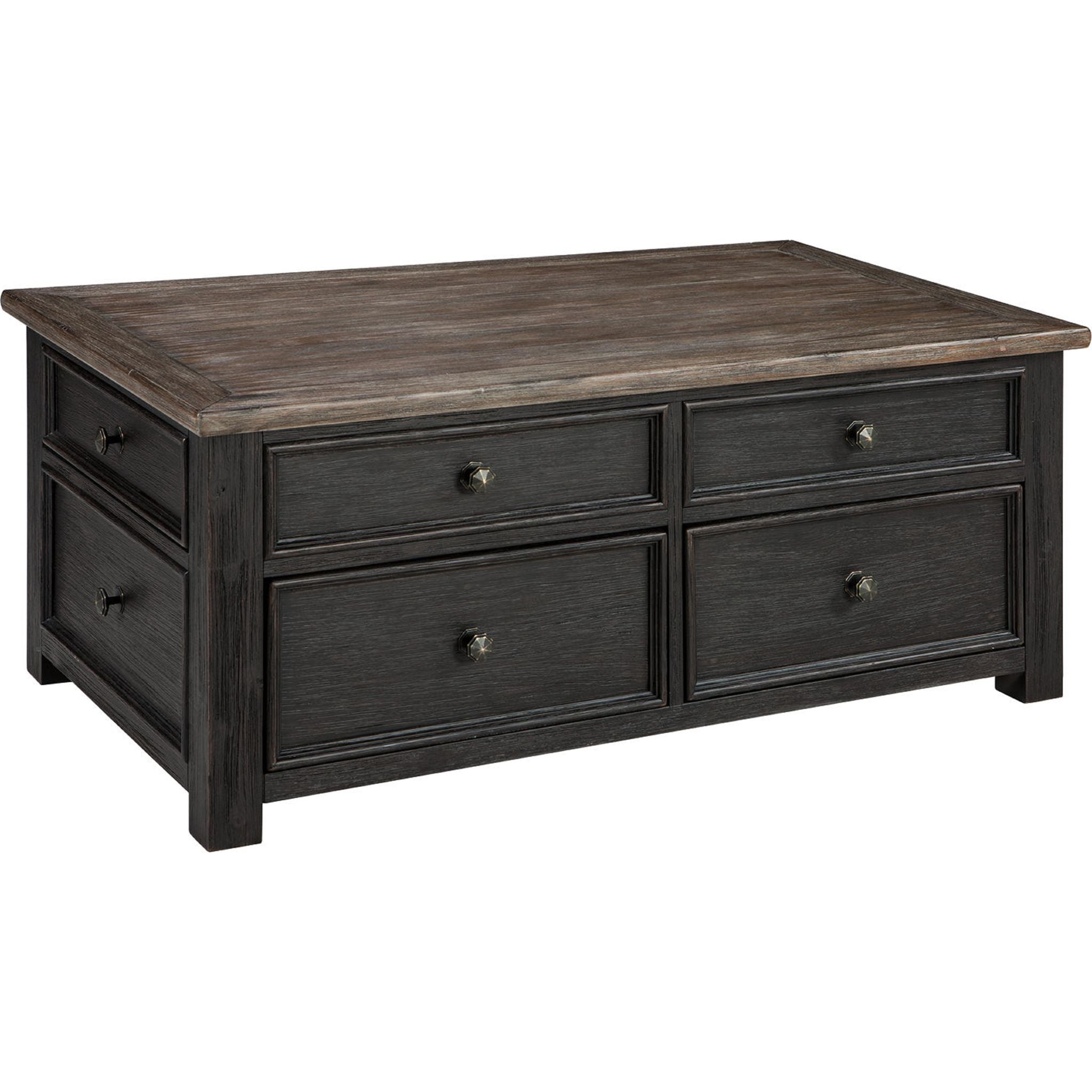 Table basse Tyler Creek - Brun grisâtre/noir
