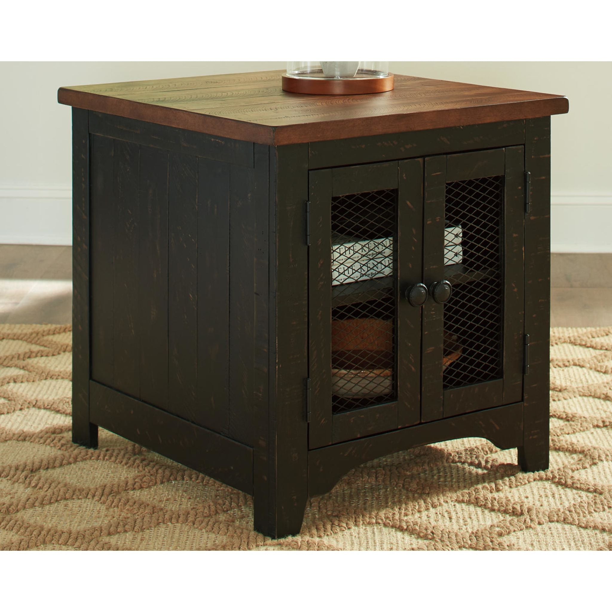 Table d'appoint Kendell - Noir/Marron