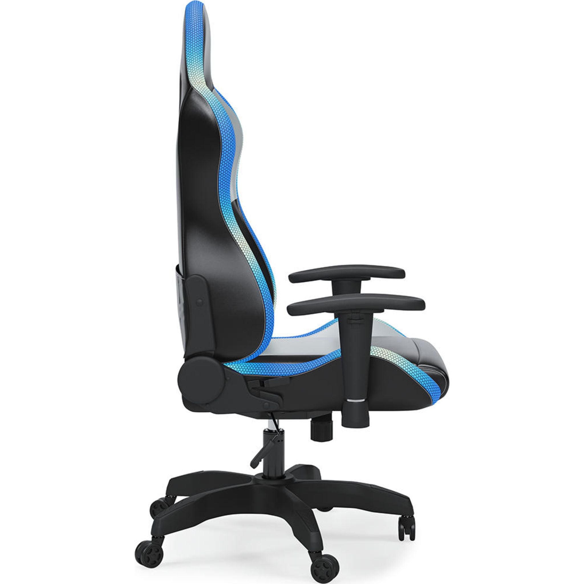 Chaise de jeu pivotante Lynxtyn - Noir/Gris