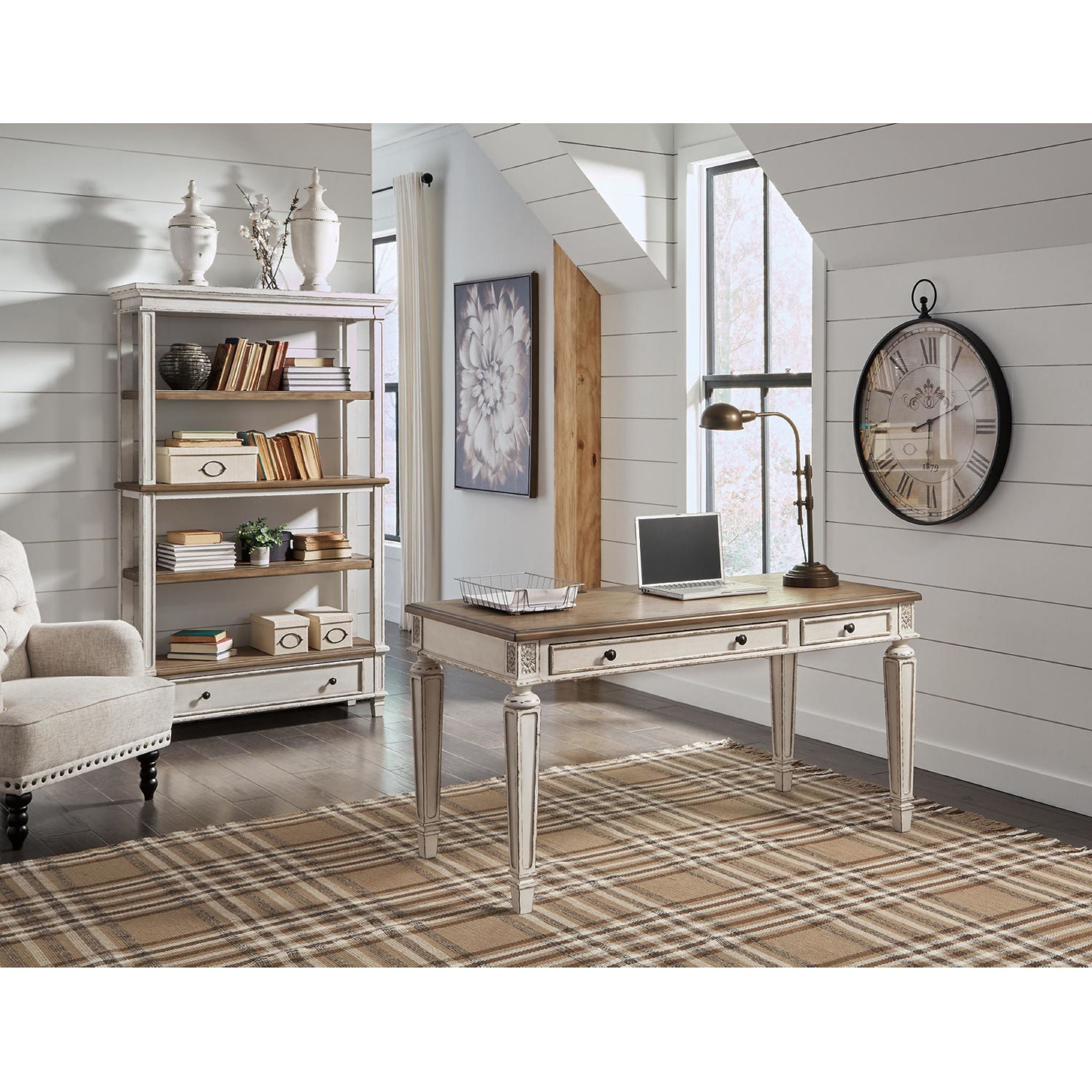 Bureau Realyn - Blanc/Marron