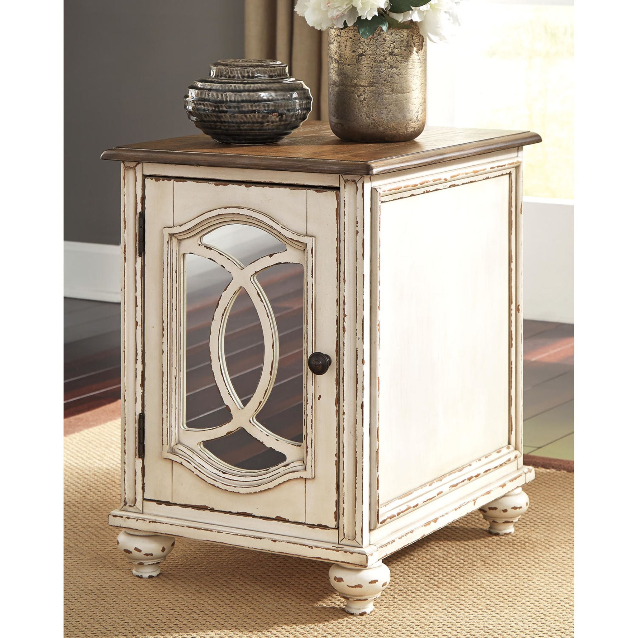 Table d'appoint Meinertz Chair - Blanc/Marron